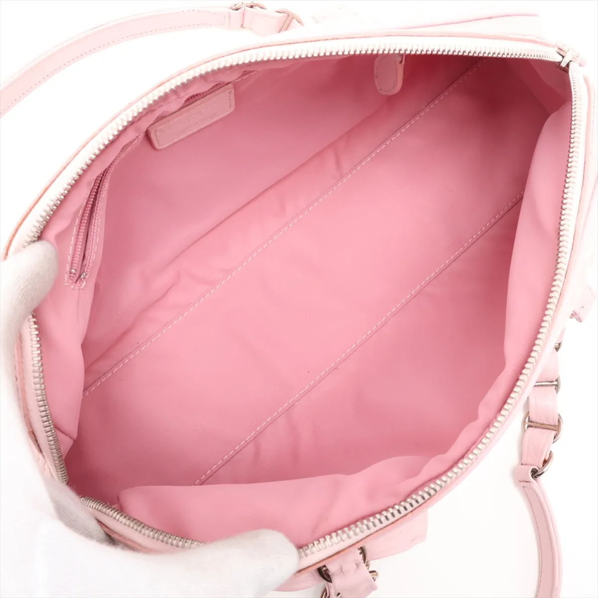 Trotter Romantic PVC x Leather Handbag Pink — view 7