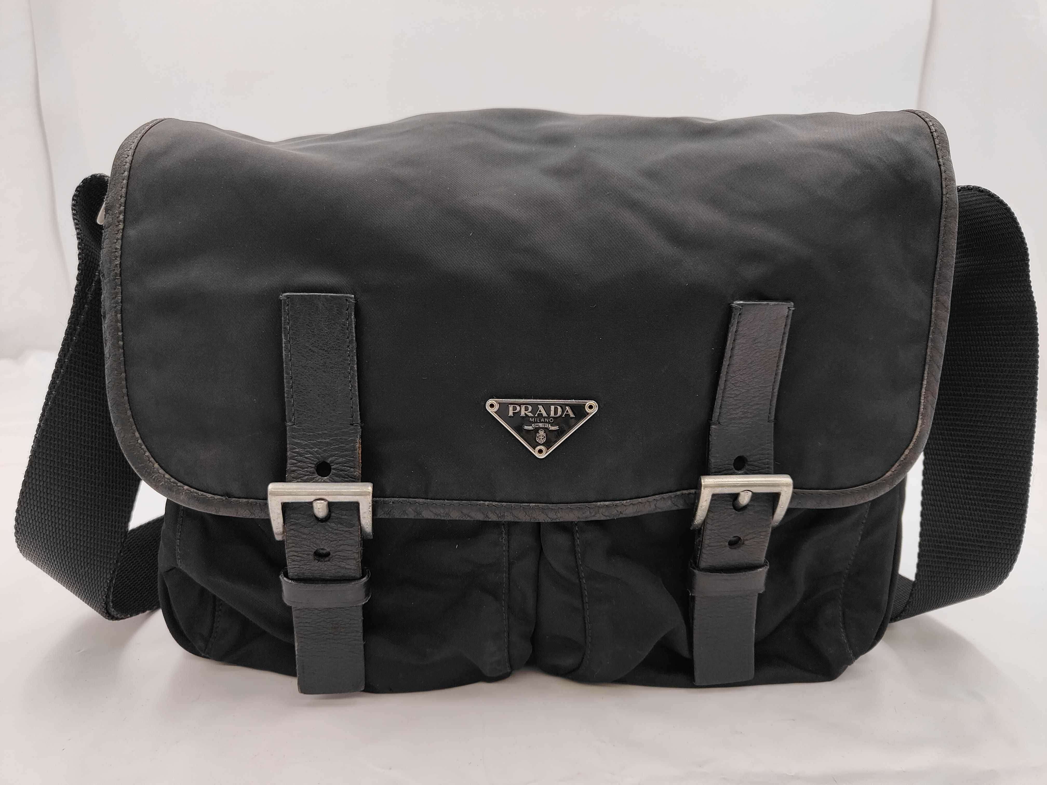 Nylon Shoulder Bag, Black Nylon Shoulder Bag