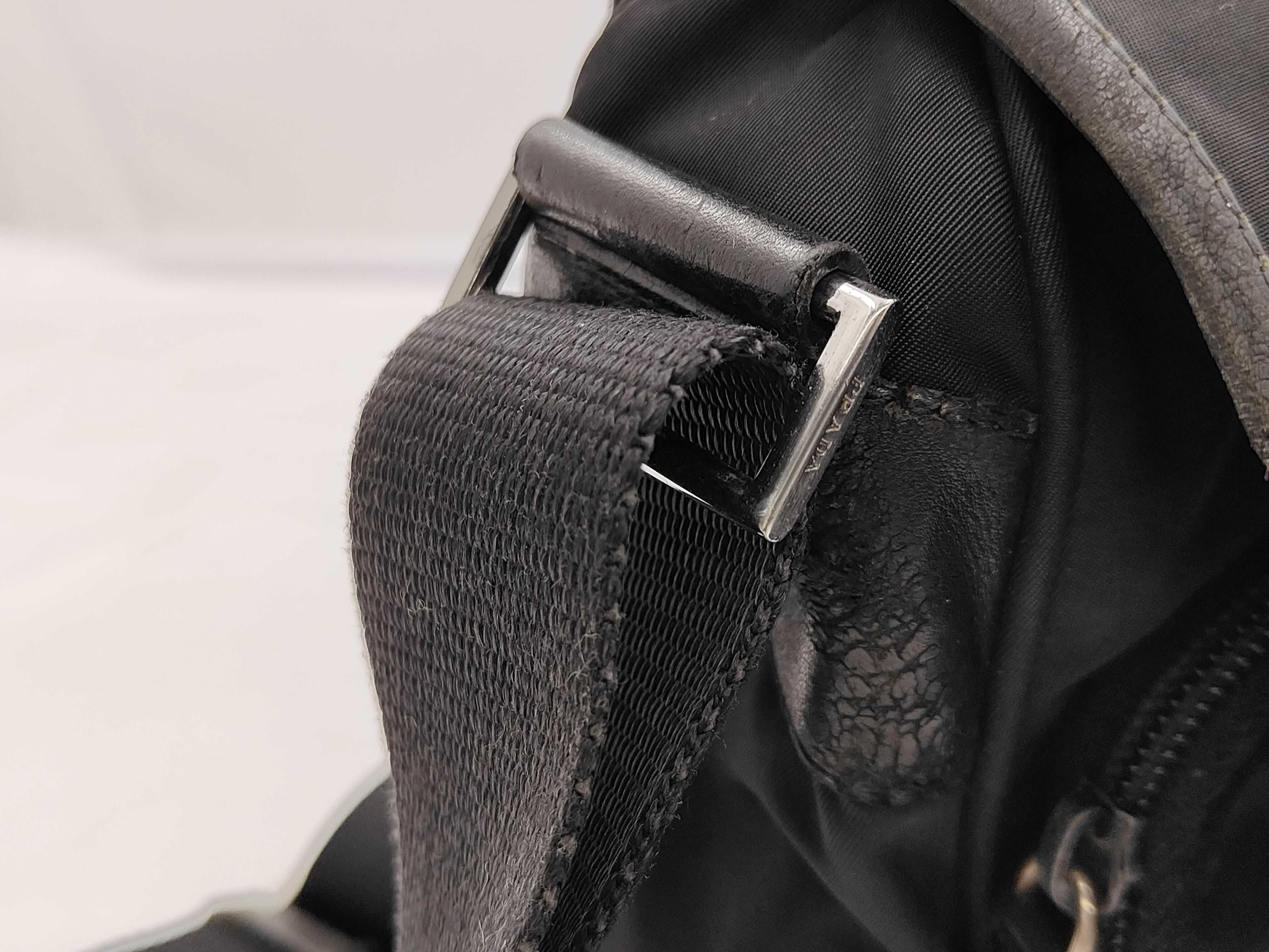 Nylon Shoulder Bag, Black Nylon Shoulder Bag — view 5