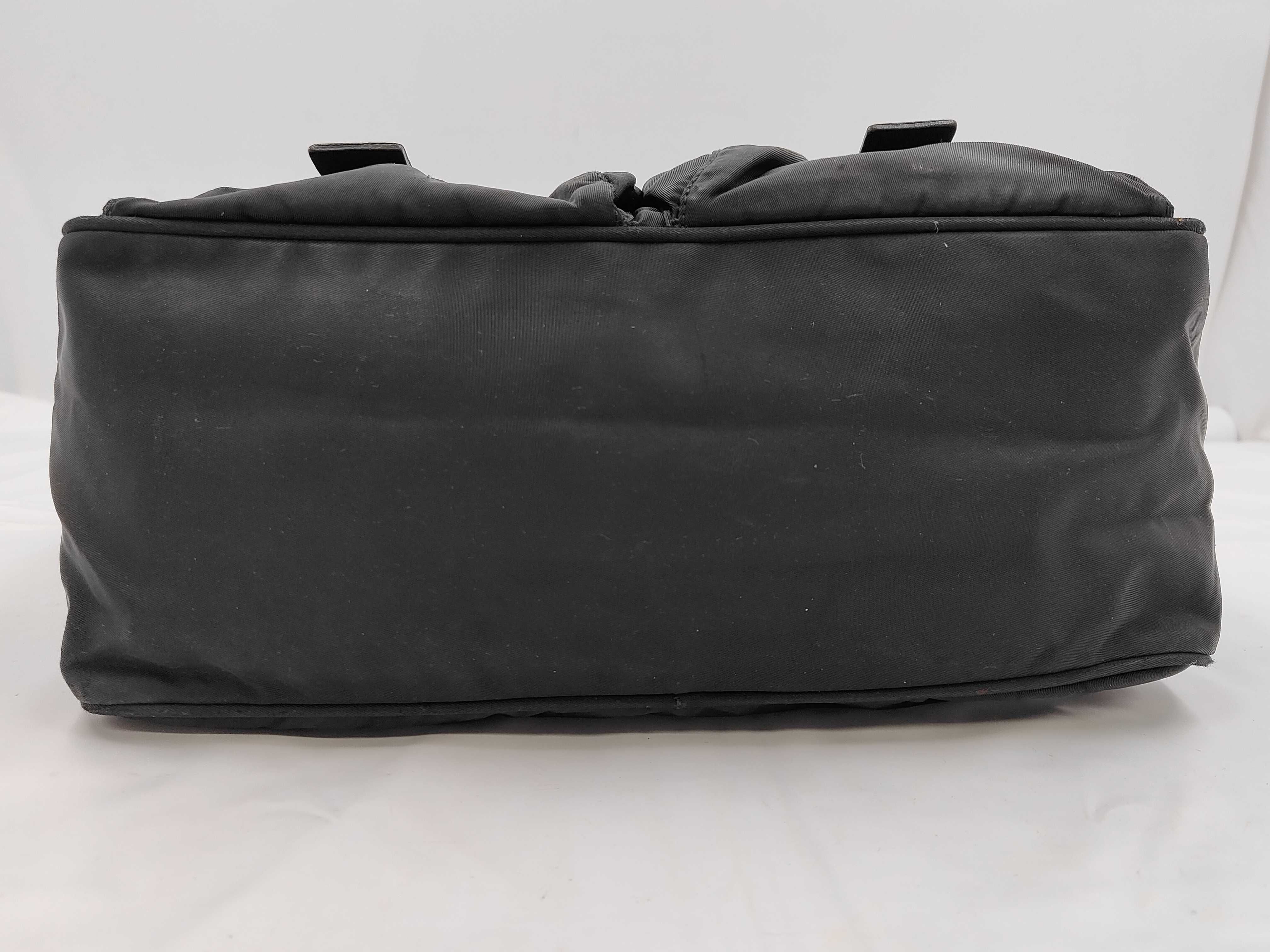Nylon Shoulder Bag, Black Nylon Shoulder Bag — view 7