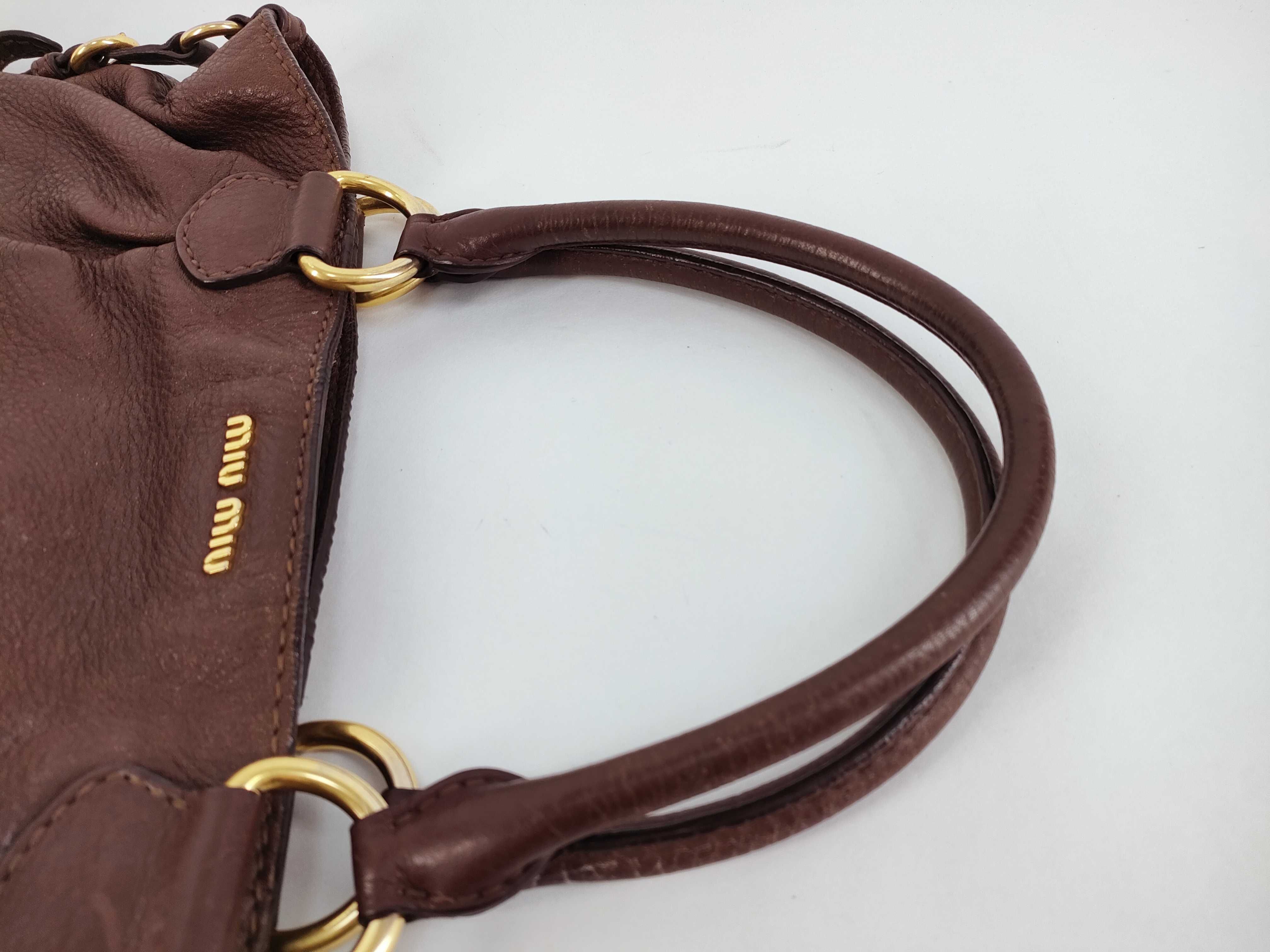 MIUMIU one shoulder bag leather logo — view 3