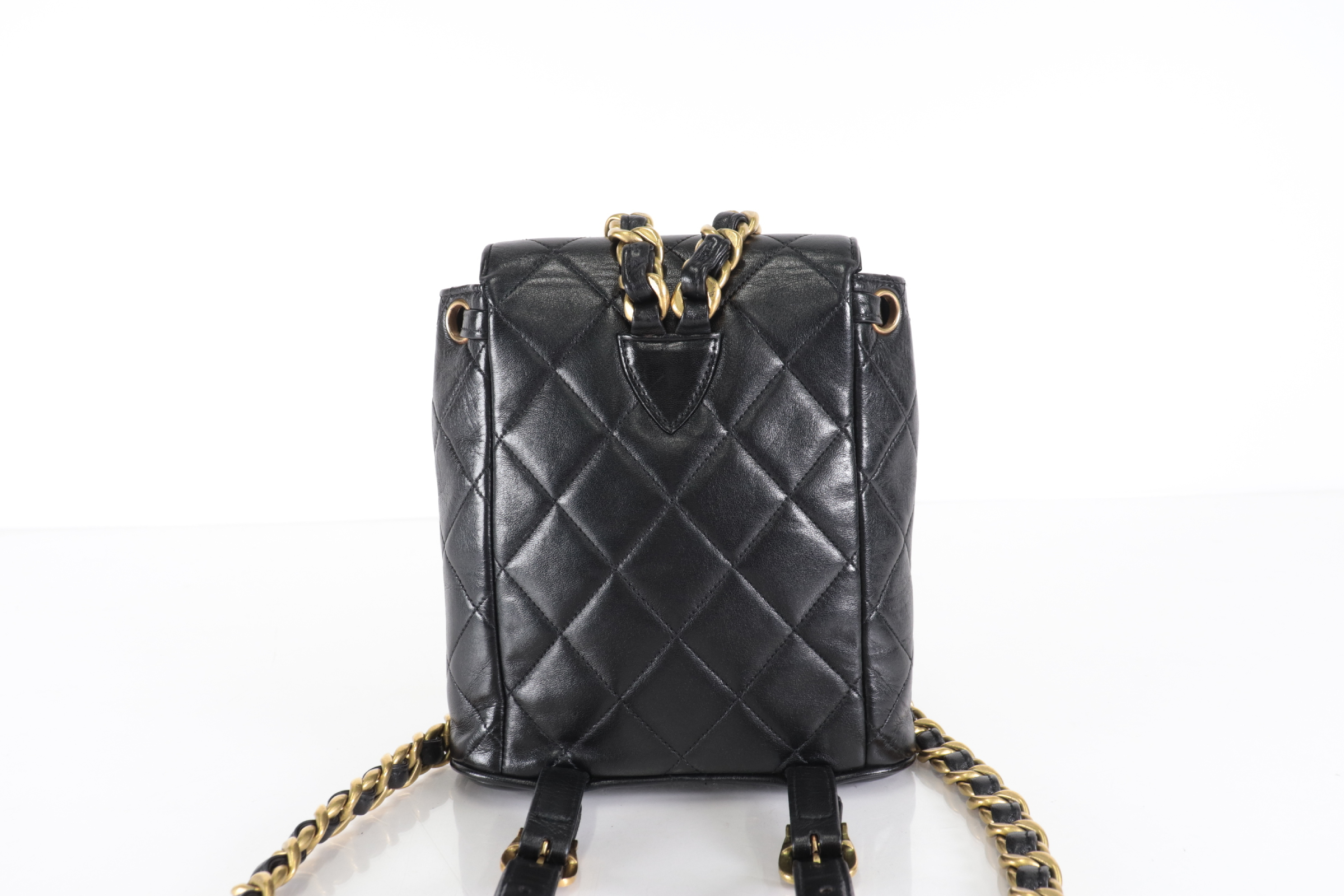 Lambskin Double Turnlock Chain Backpack (Serial No. 3) — view 4