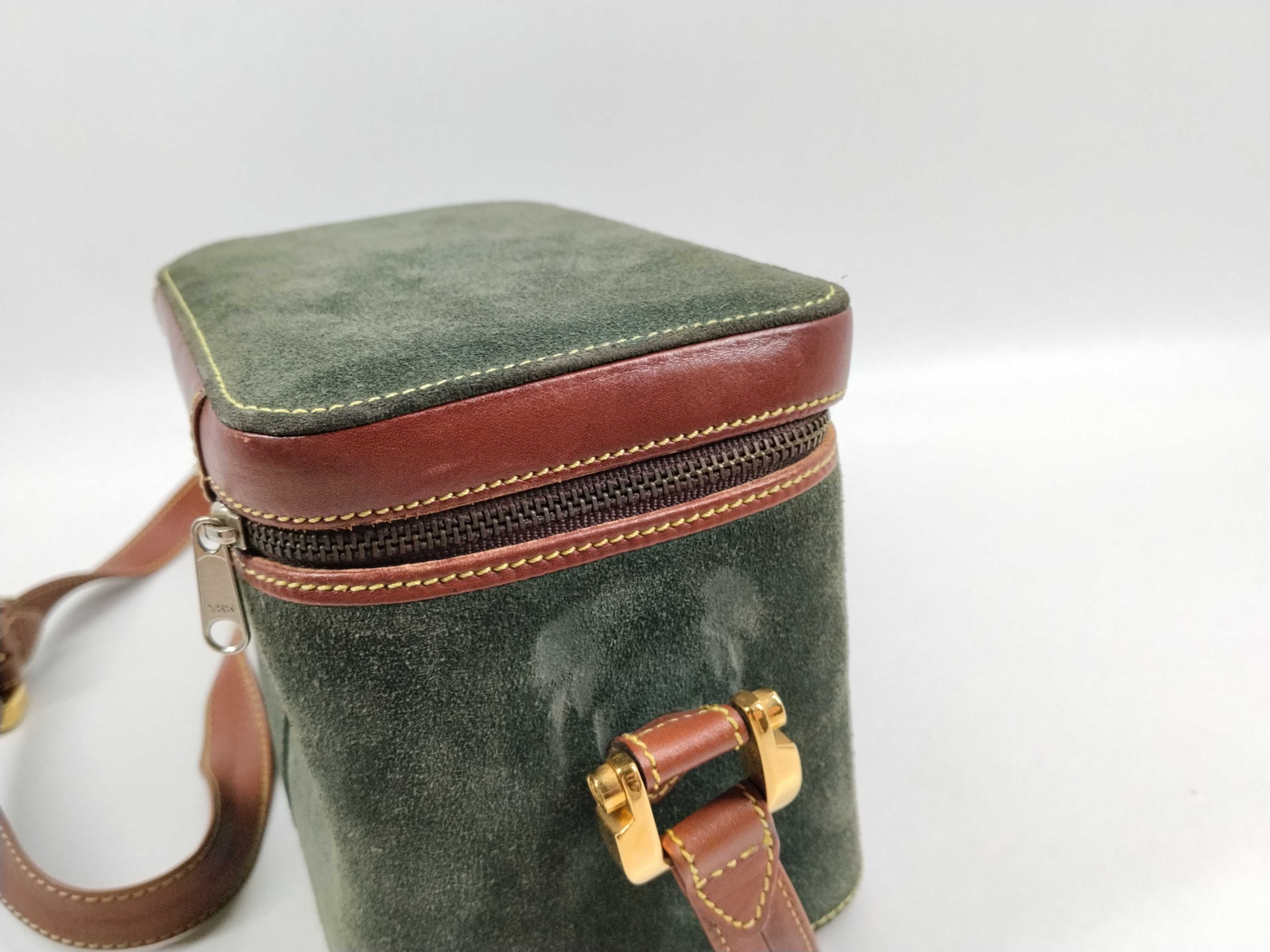 Suede x Leather Vanity Bag Shoulder Bag — view 4