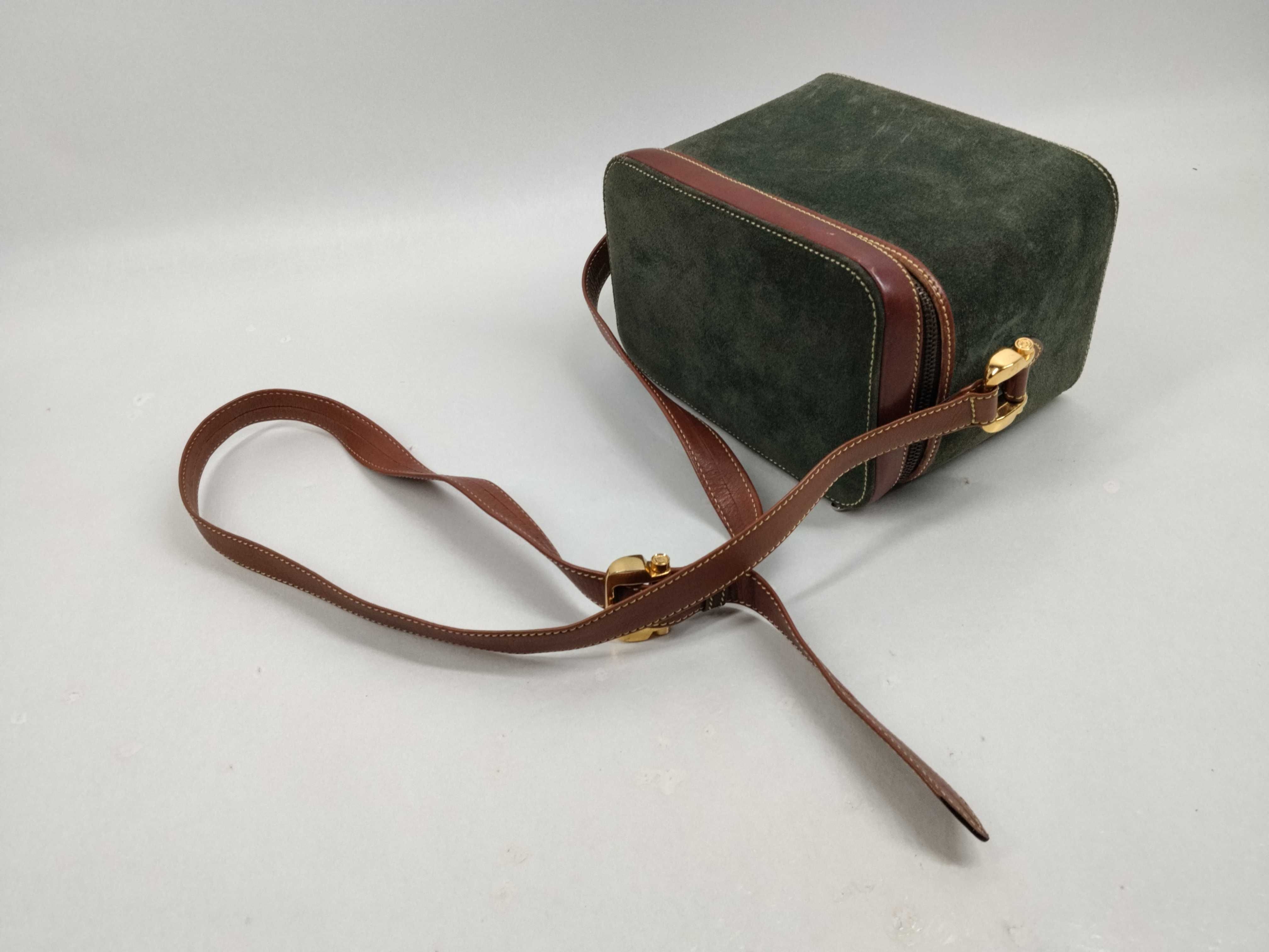Suede x Leather Vanity Bag Shoulder Bag — view 5