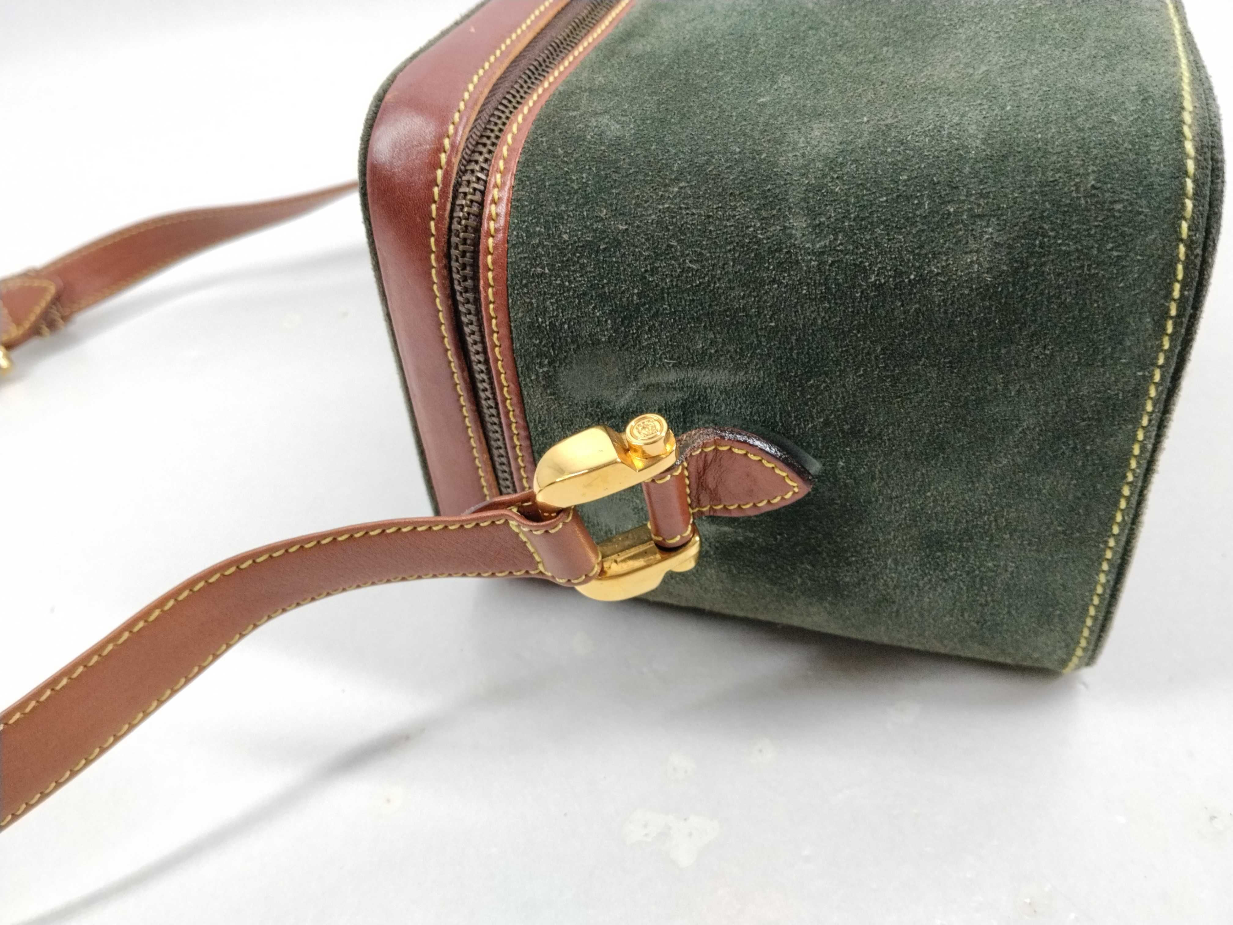 Suede x Leather Vanity Bag Shoulder Bag — view 7