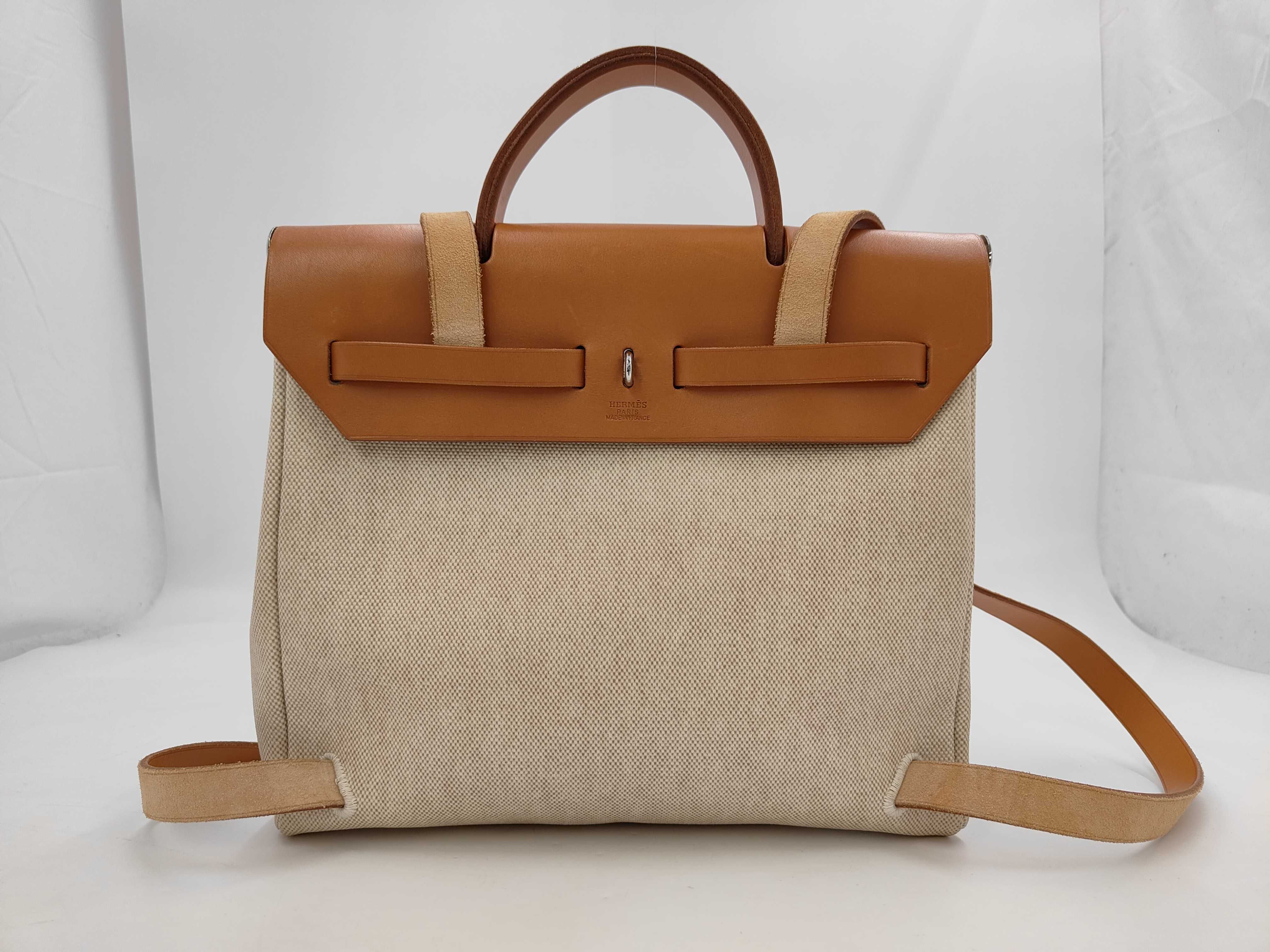 Hermès Herbag Canvas x Leather Handbag — view 2