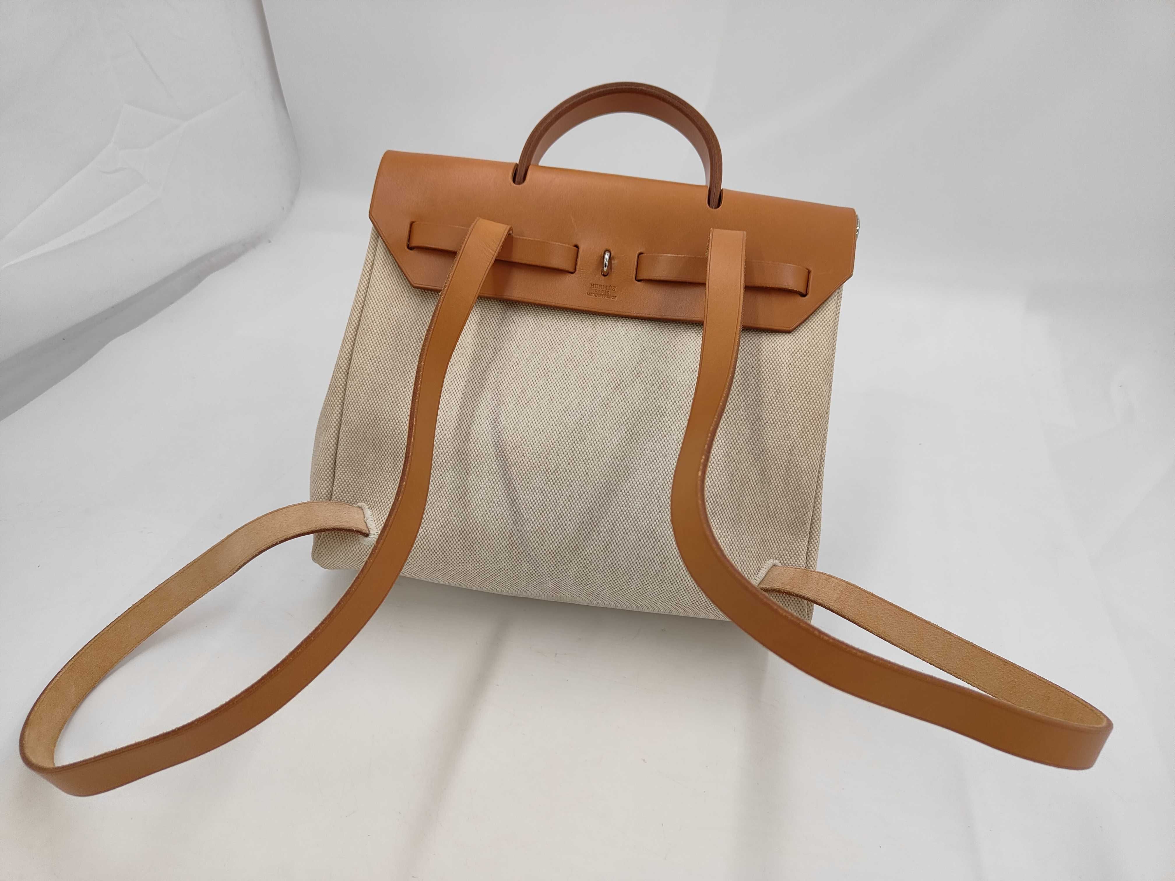 Hermès Herbag Canvas x Leather Handbag — view 5
