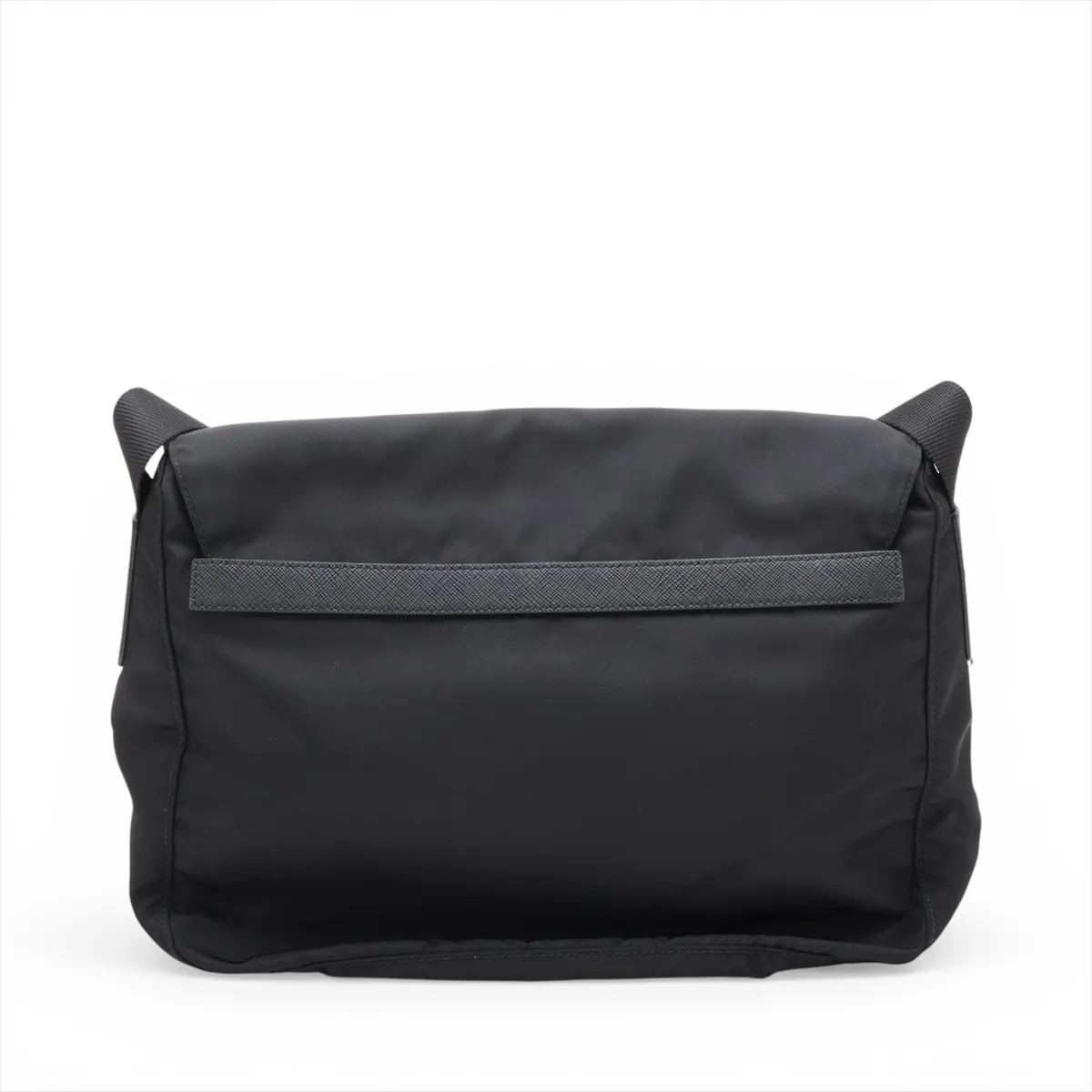 Tessuto Nylon x Leather Shoulder Bag, Black, 1BD671 — view 2