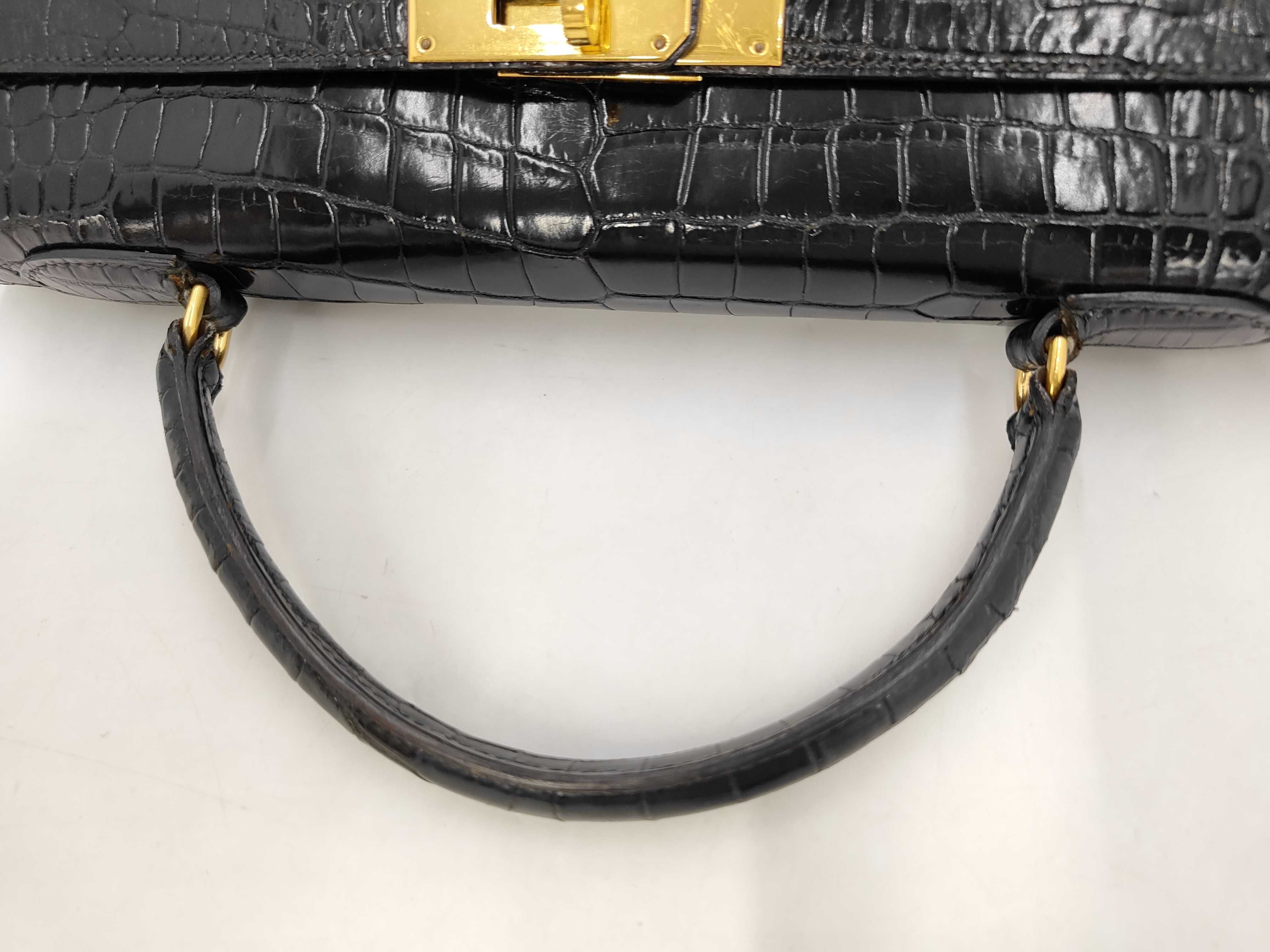 Kelly 32 Crocodile Porosus Tote Bag with Gold Hardware K — view 5