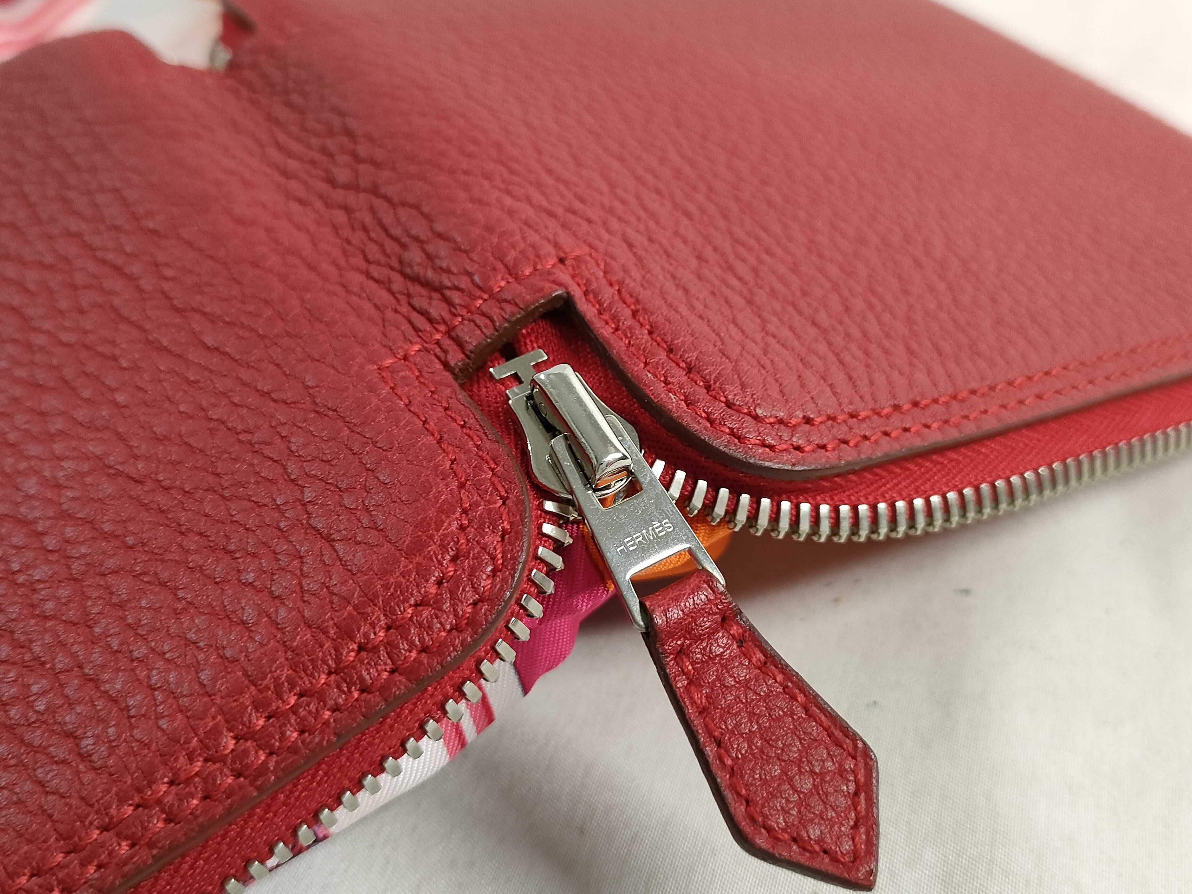 FR-Hermès Silky Pop Eco Bag silk x leather Multicolor Silver Metal Fittings Th Tote Bag — view 12