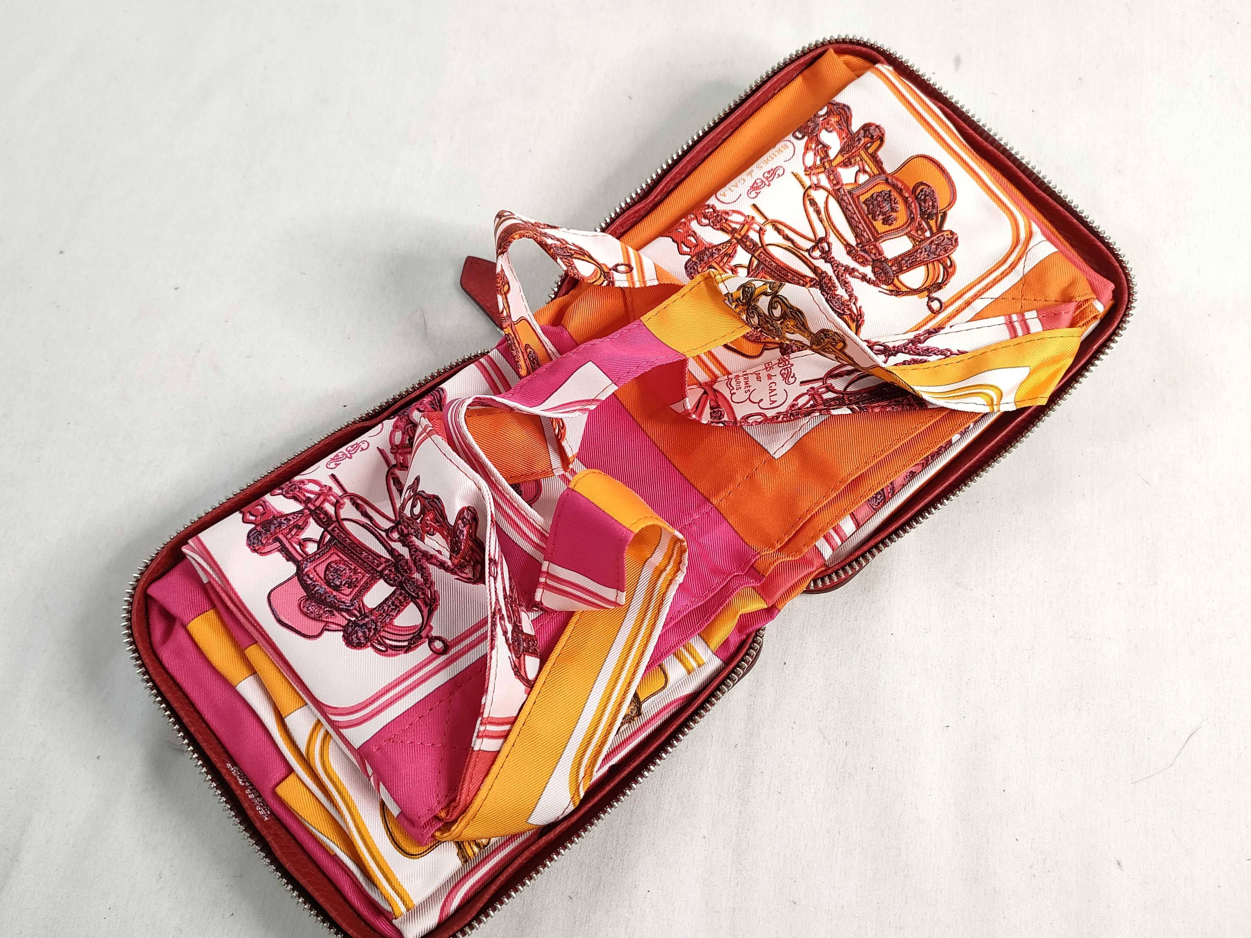 FR-Hermès Silky Pop Eco Bag silk x leather Multicolor Silver Metal Fittings Th Tote Bag — view 13