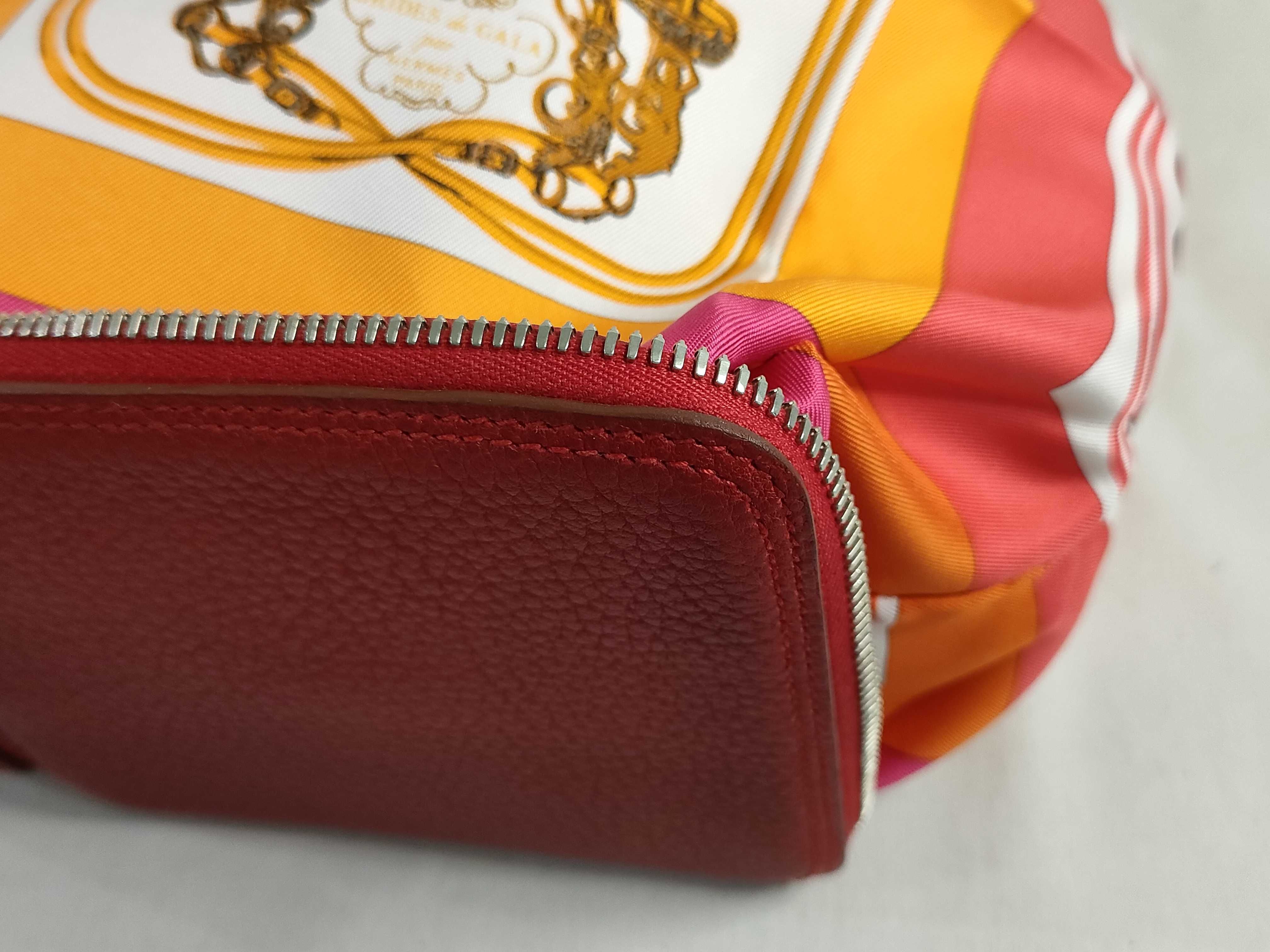 FR-Hermès Silky Pop Eco Bag silk x leather Multicolor Silver Metal Fittings Th Tote Bag — view 6