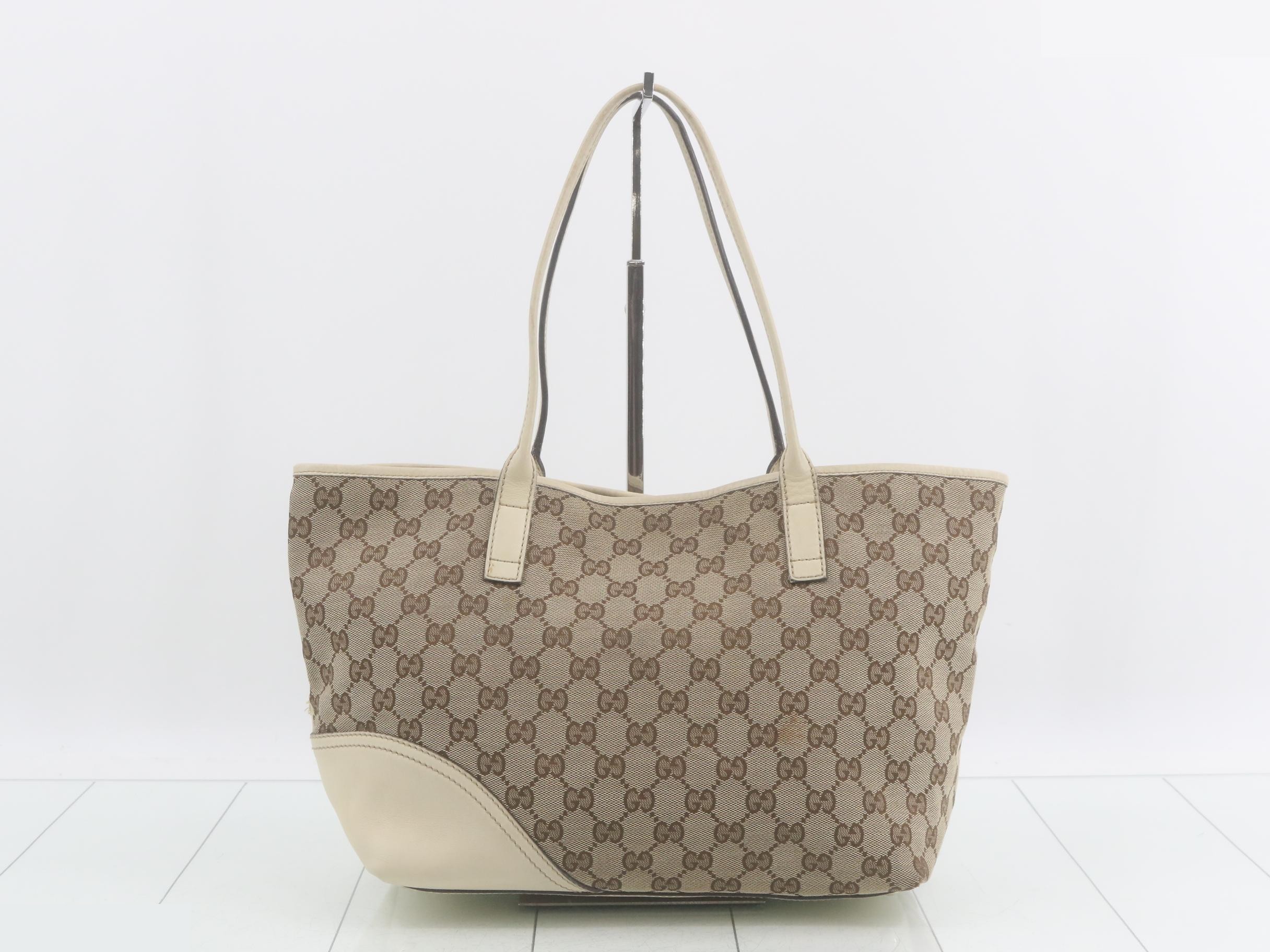 New Brit GG Canvas Leather Tote Bag — view 2
