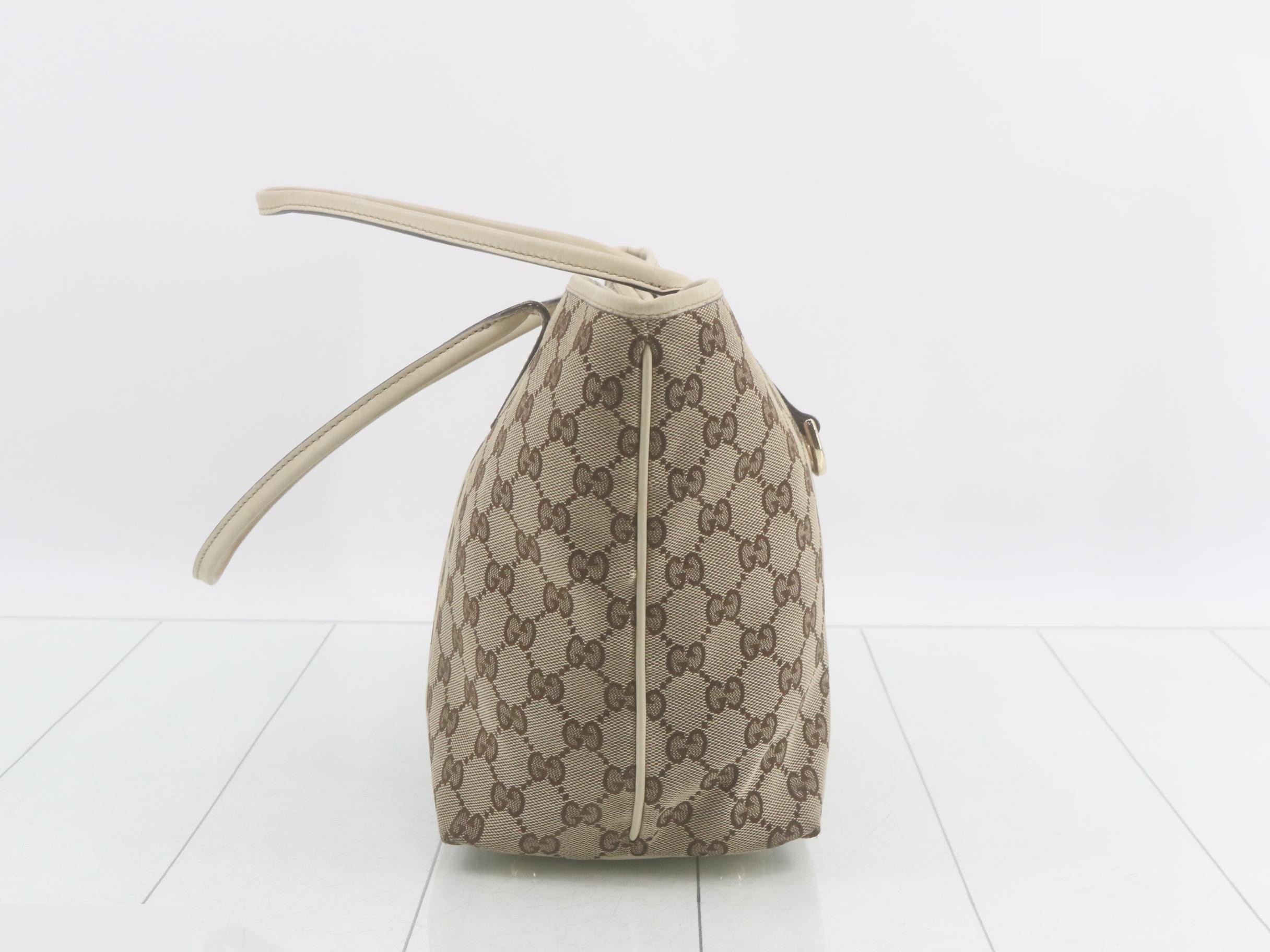 New Brit GG Canvas Leather Tote Bag — view 4
