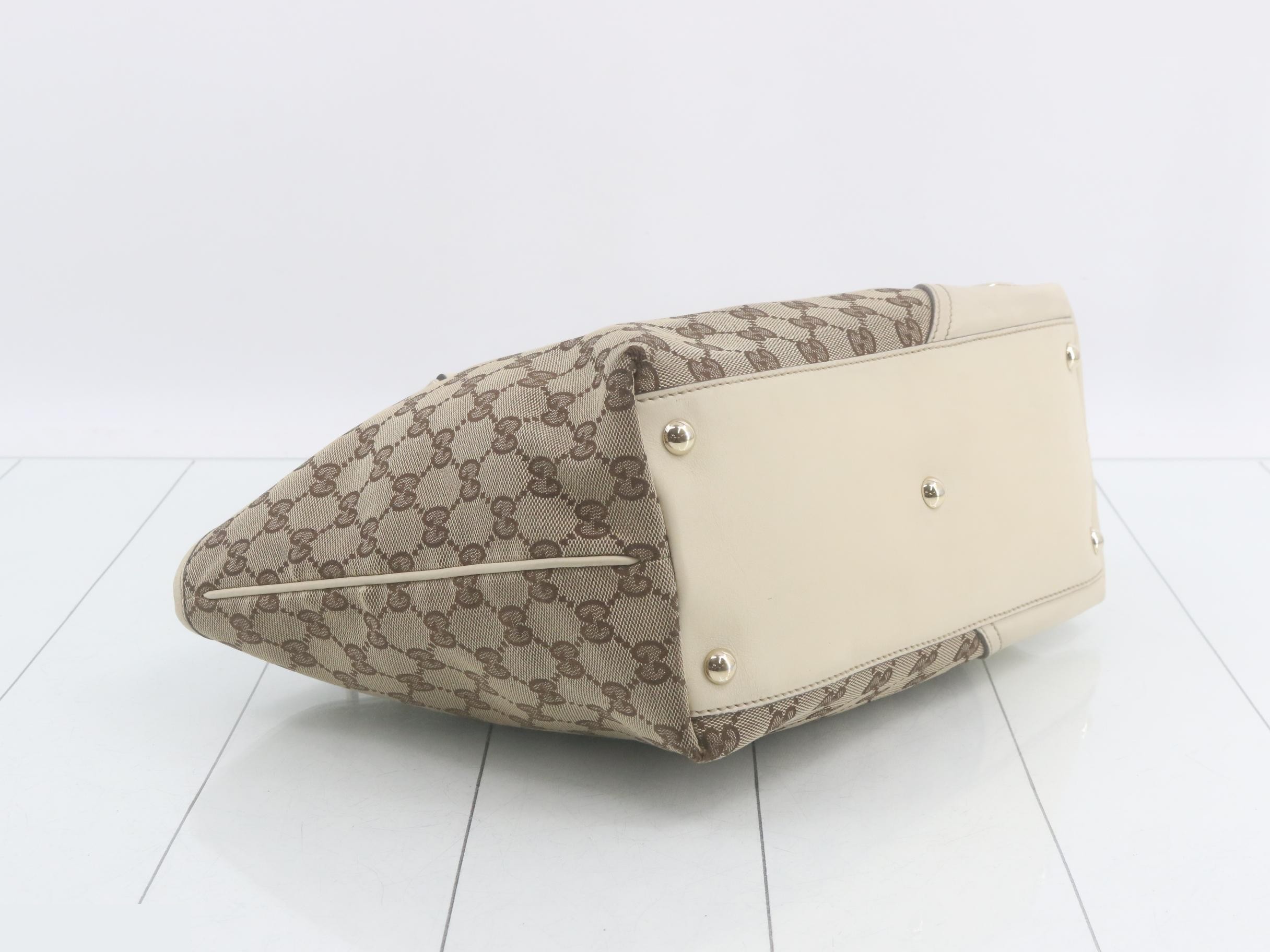 New Brit GG Canvas Leather Tote Bag — view 5