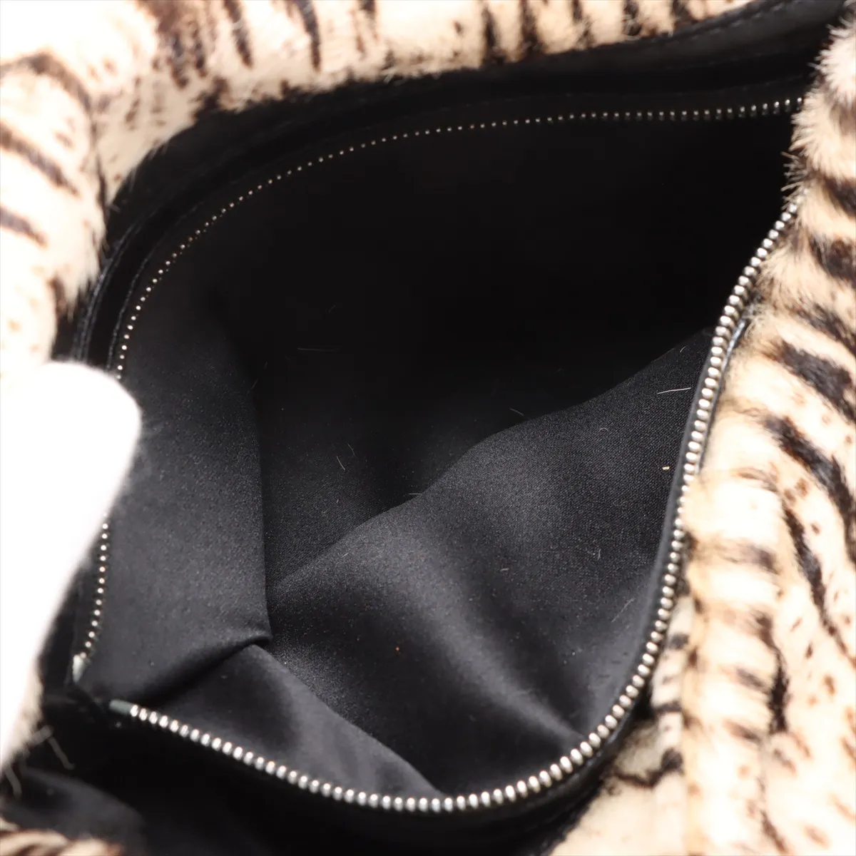 Mamma Bucket Harako x Leather Shoulder Bag Beige x Black 26424 — view 7