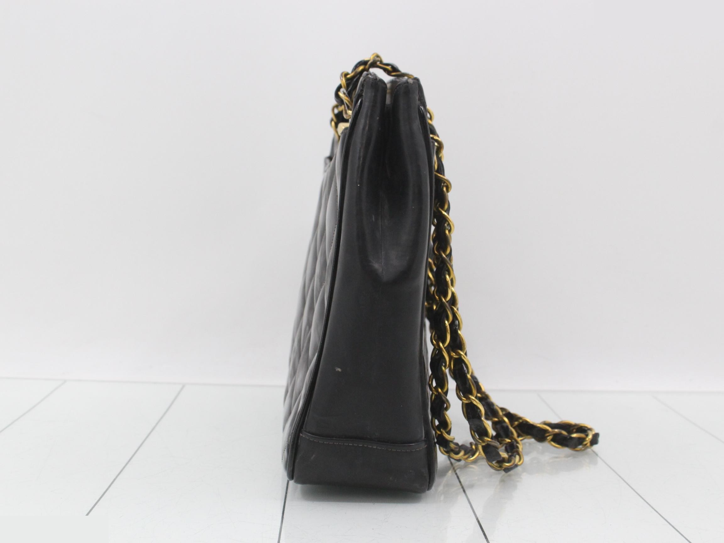 Matelassé enamel shoulder bag — view 3