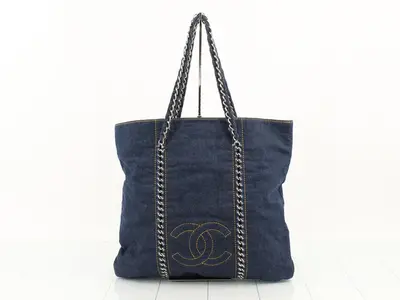 Luxury Line Denim Chain Tote Bag (No. 10)