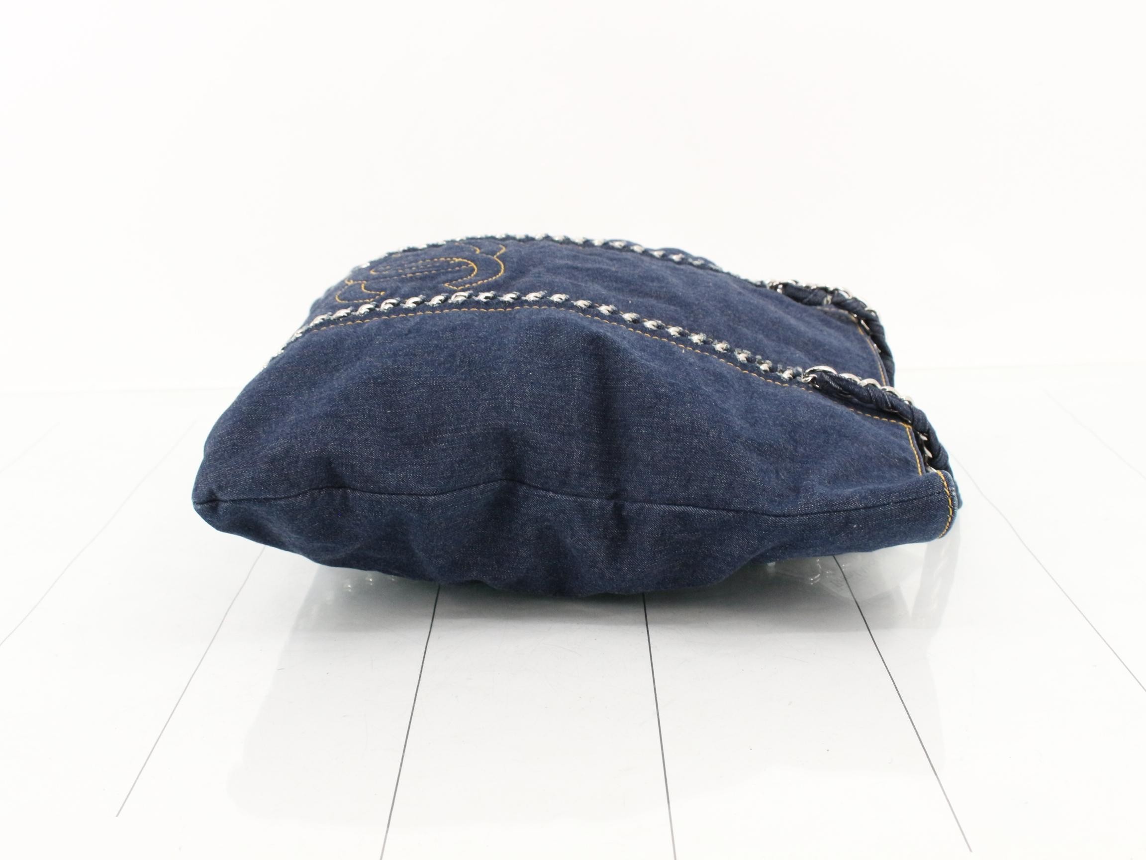 Luxury Line Denim Chain Tote Bag (No. 10) — view 3
