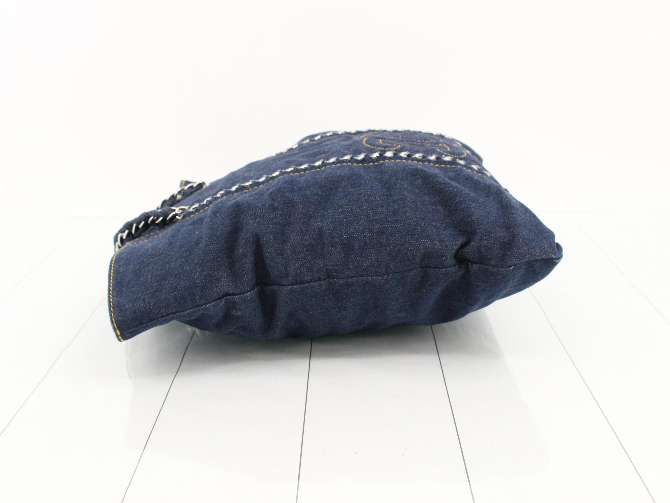 Luxury Line Denim Chain Tote Bag (No. 10) — view 4