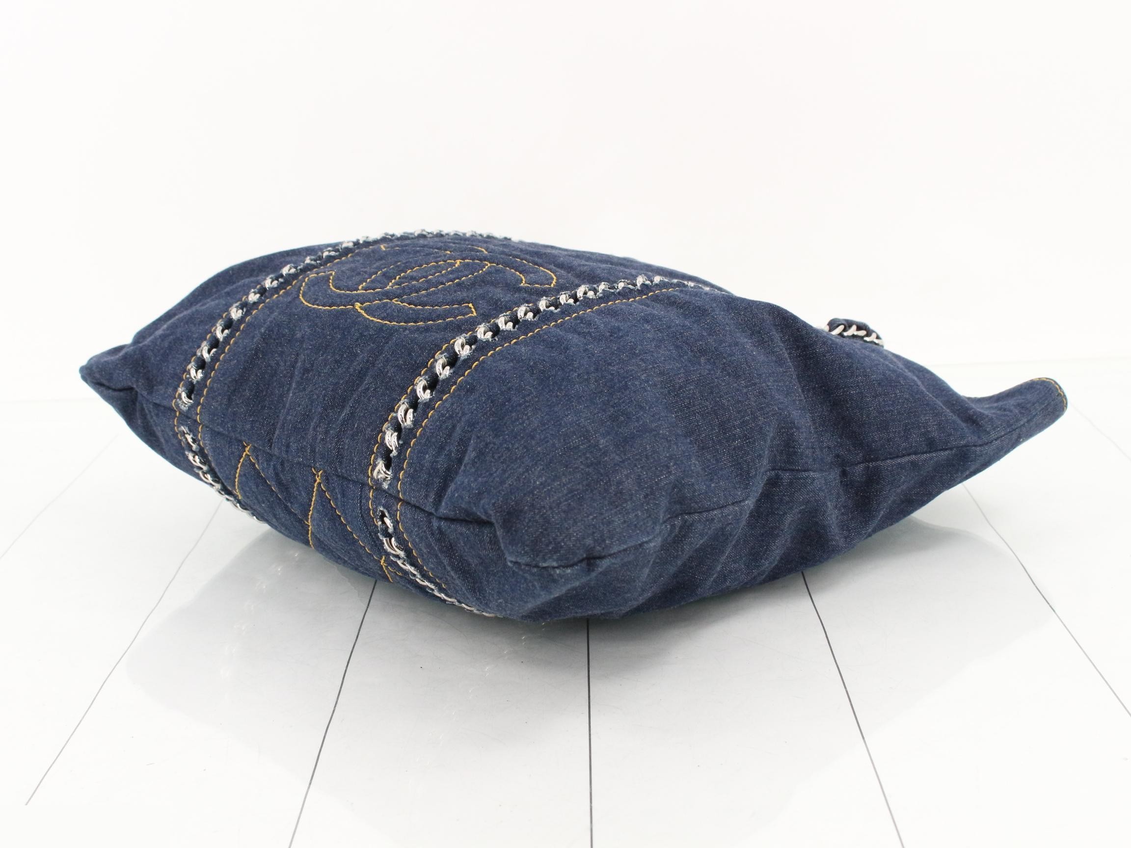 Luxury Line Denim Chain Tote Bag (No. 10) — view 6