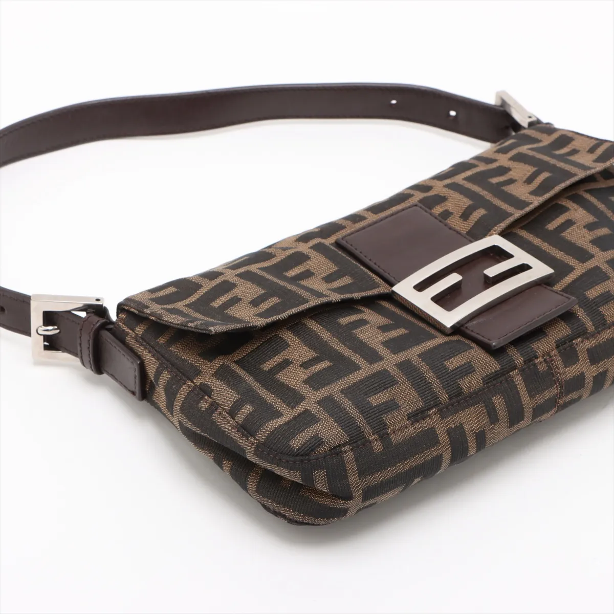 Zucca Mamma Bucket Canvas x Leather Shoulder Bag Brown 26424 — view 4