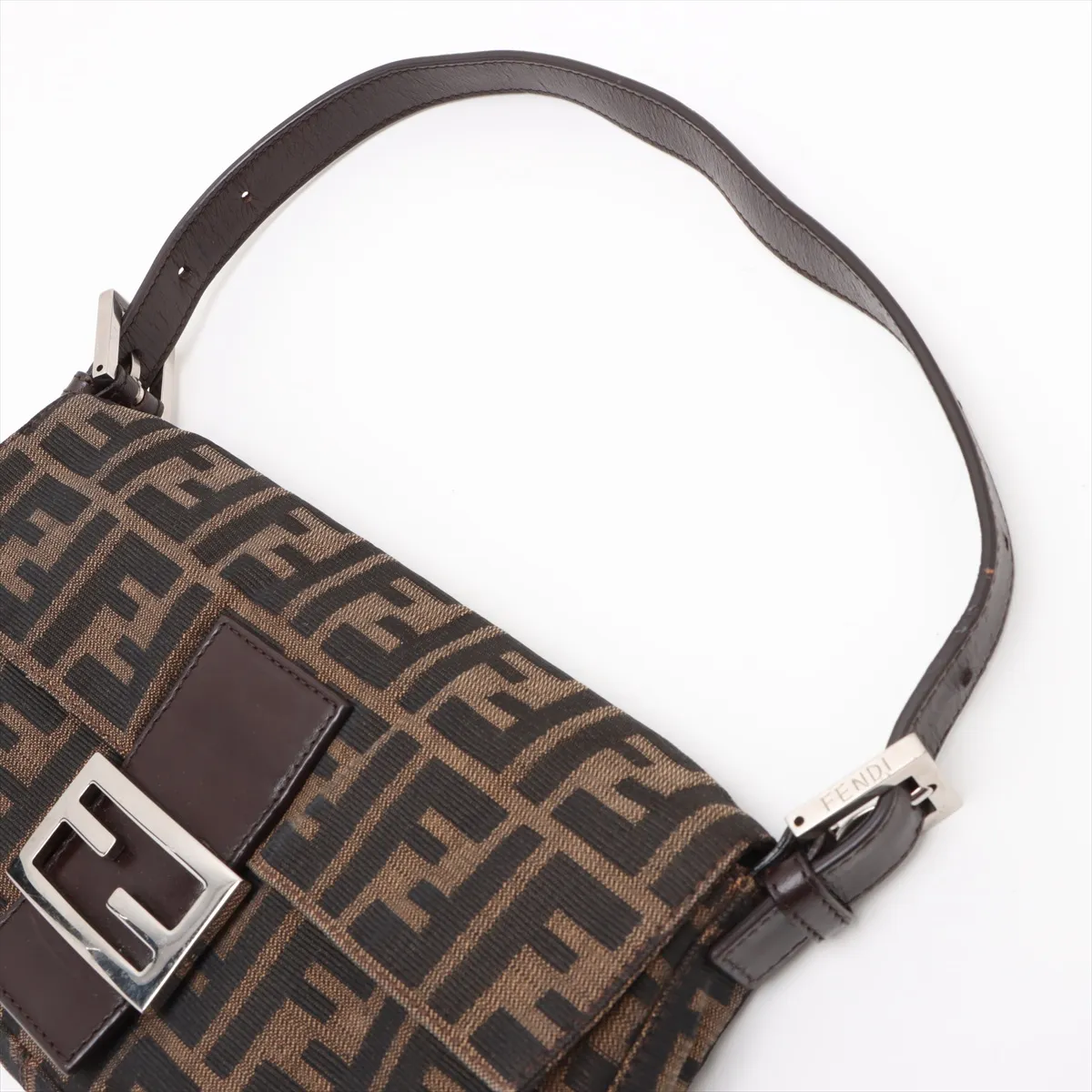 Zucca Mamma Bucket Canvas x Leather Shoulder Bag Brown 26424 — view 5