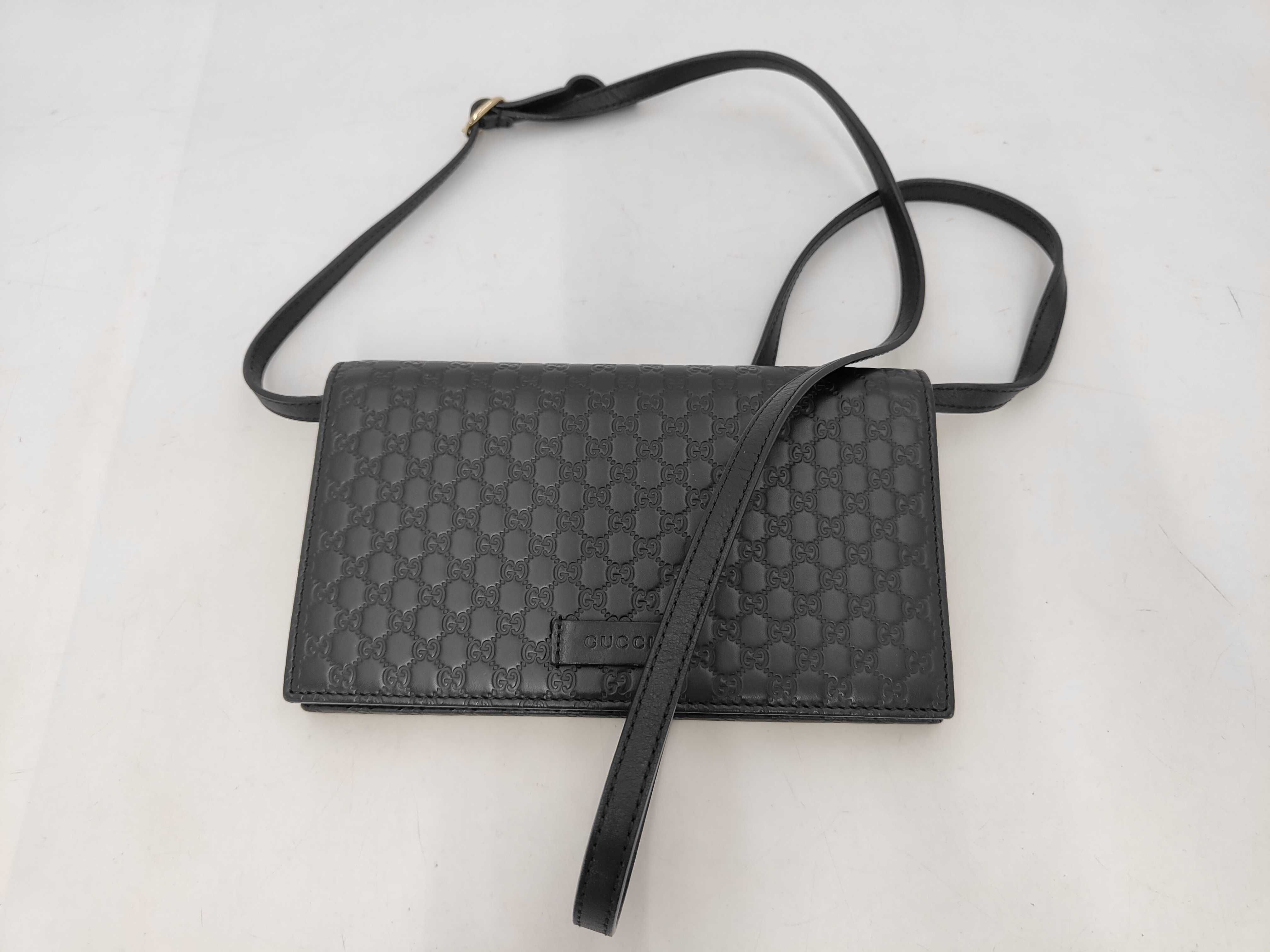 BAG GG MICROSHIMA 466507 SHOULDER WALLET BLACK