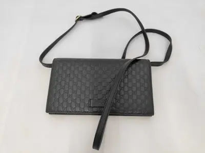 BAG GG MICROSHIMA 466507 SHOULDER WALLET BLACK