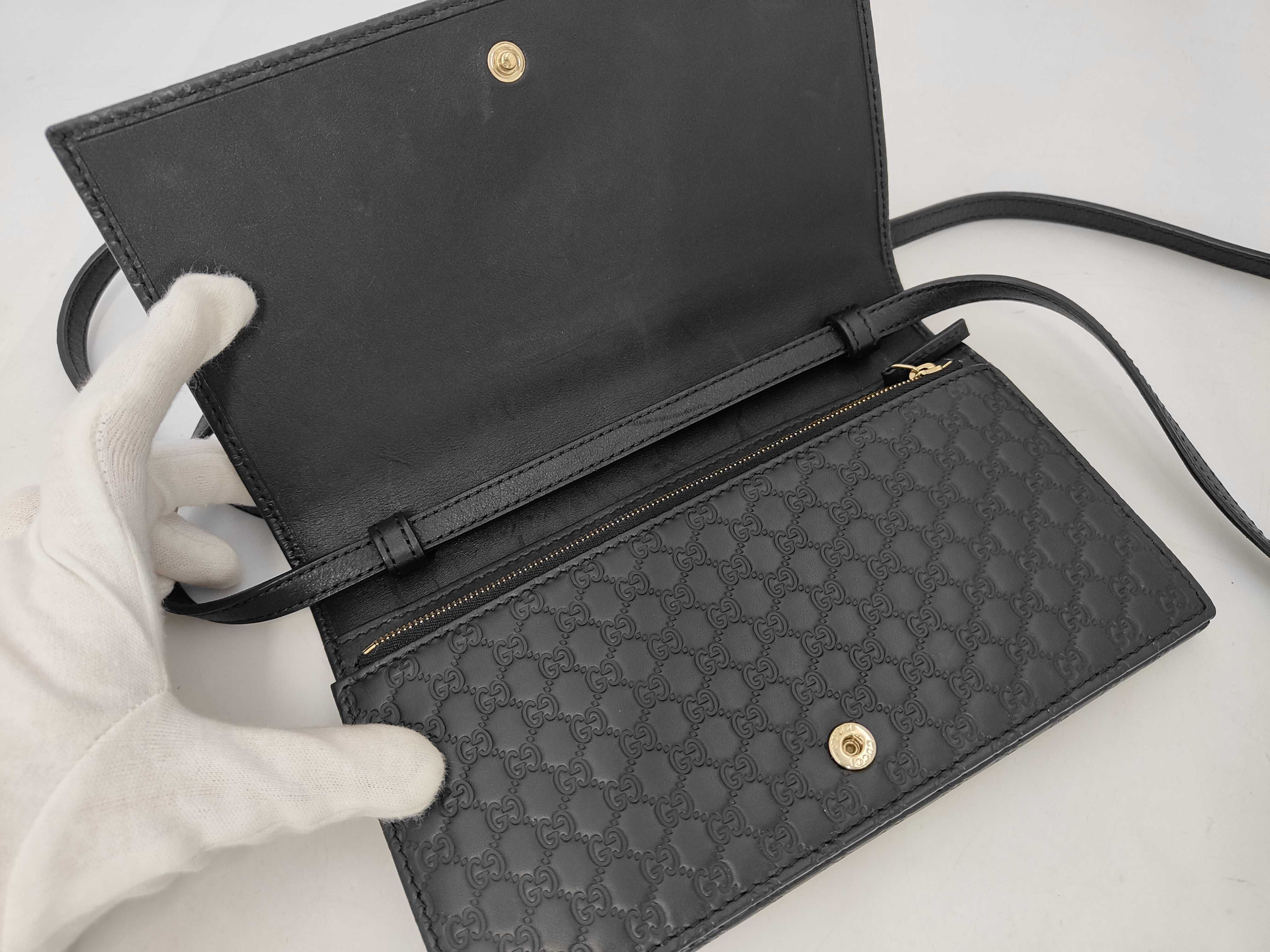 BAG GG MICROSHIMA 466507 SHOULDER WALLET BLACK — view 5