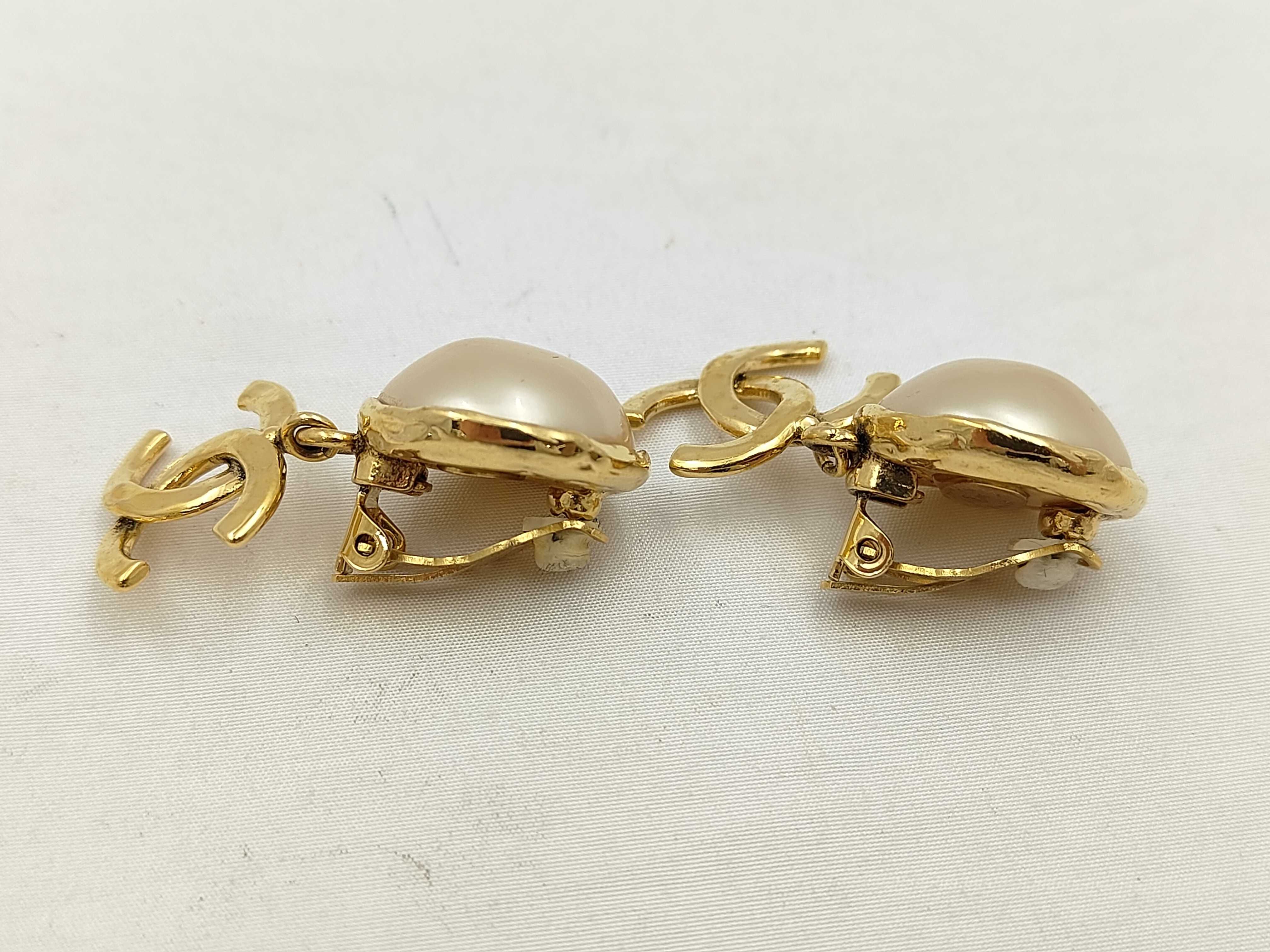 94P Pearl Logo Earrings — view 3