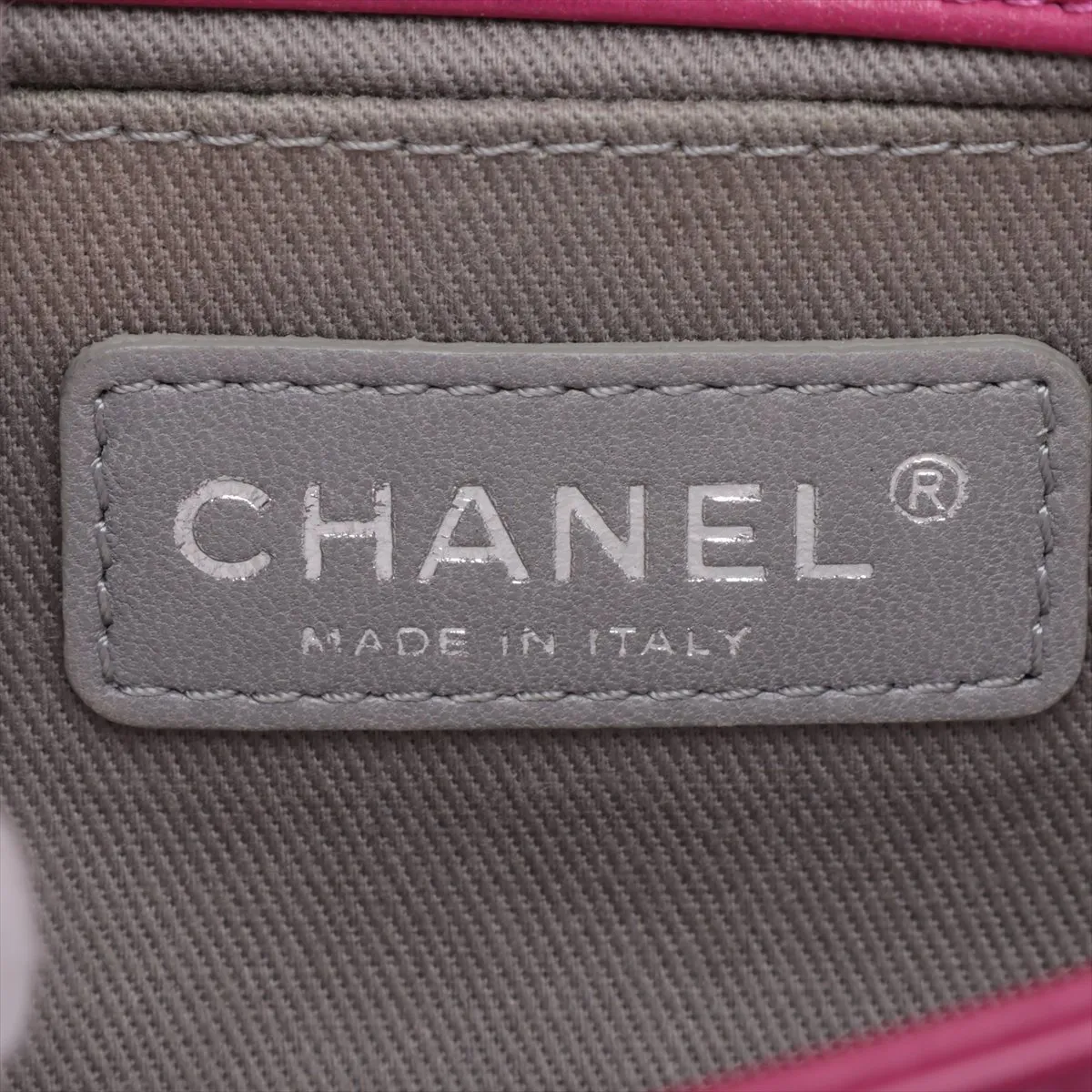 Boy Chanel 20 Small Velour x Leather Chain Shoulder Bag, Purple, Gunmetal Hardware, 17329908, Serial Number 17, A67085 — view 9