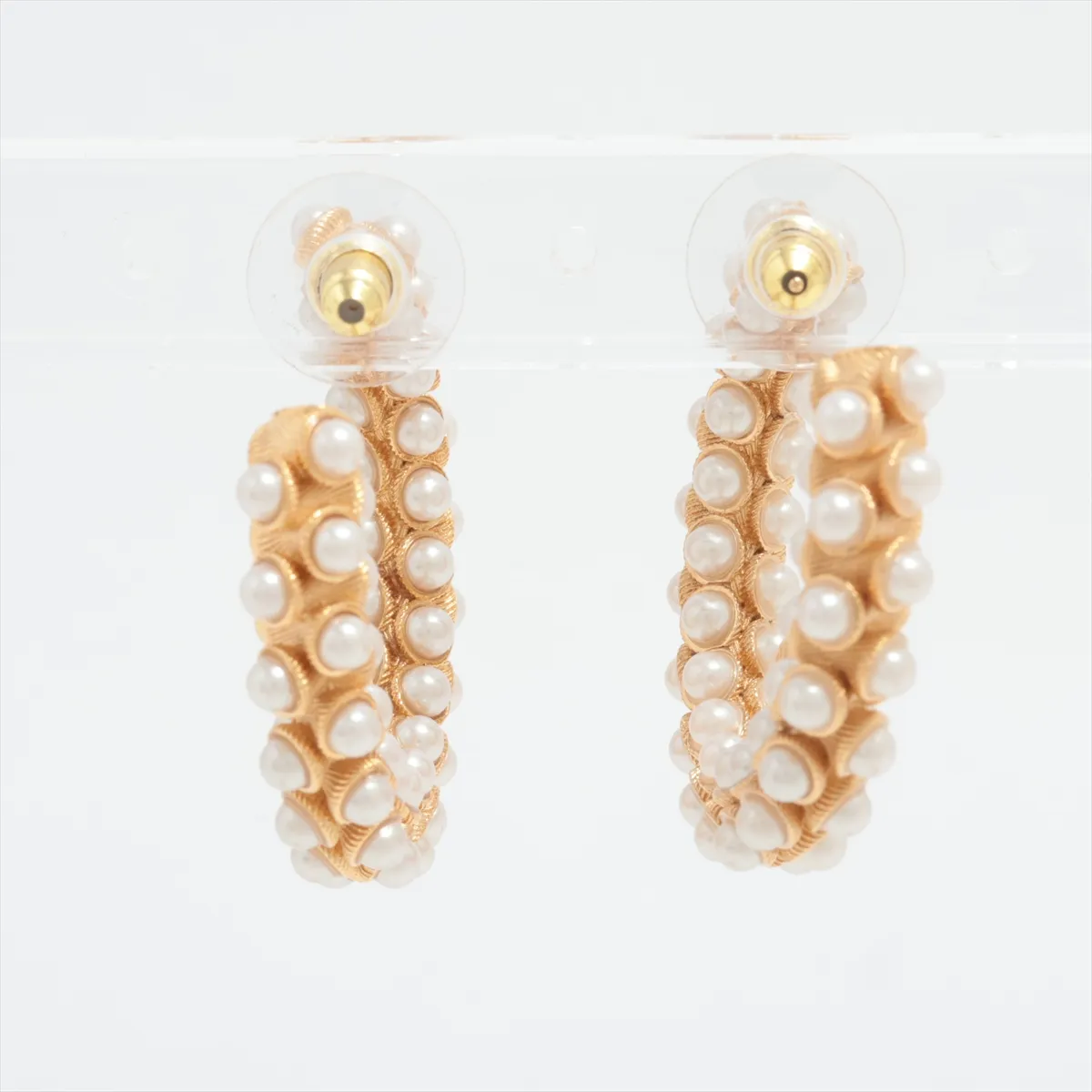 Cocomark B23A Earrings (for both ears) GP x Fake Pearl Gold — view 3