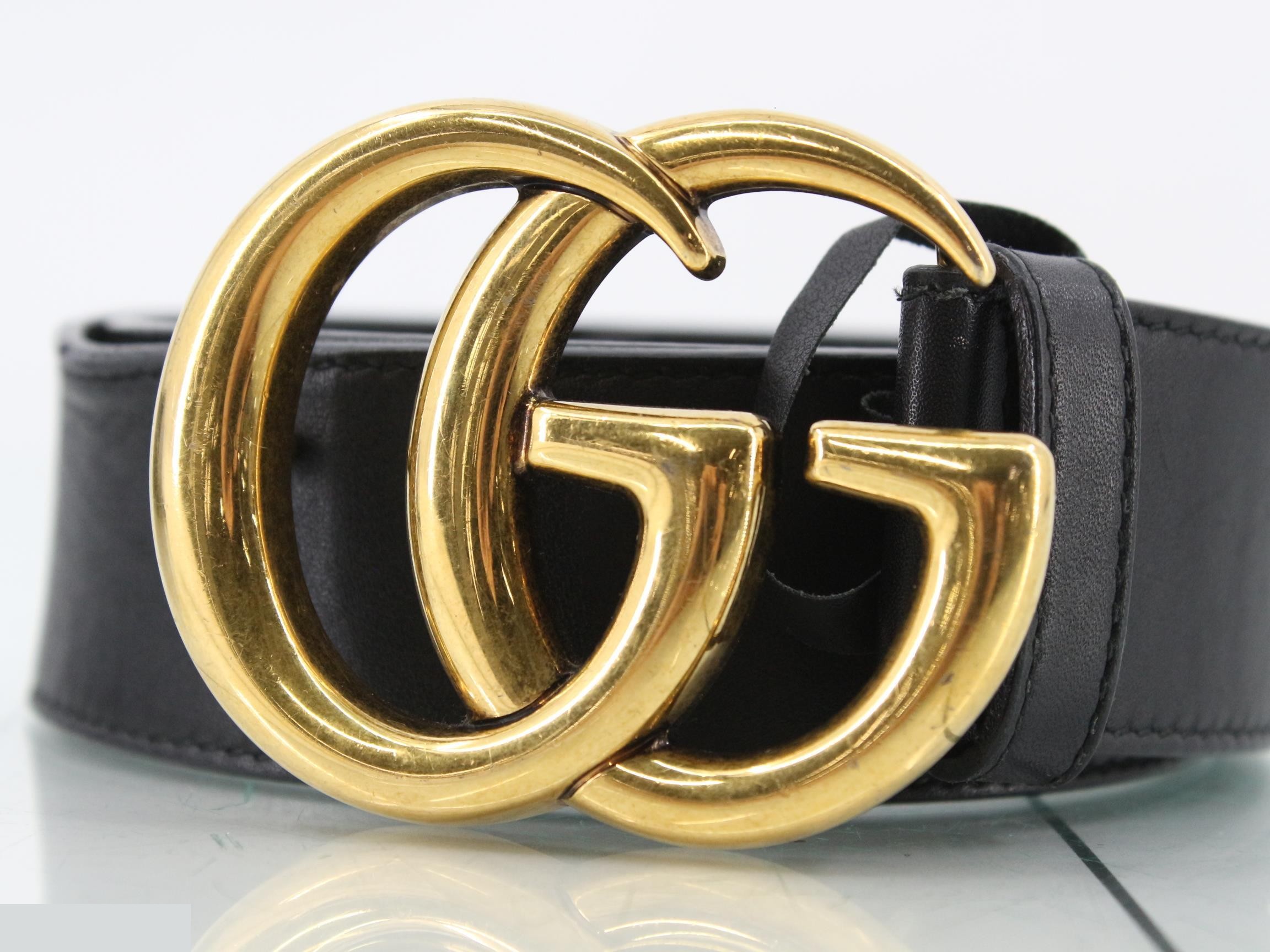 GG Marmont Leather Belt — view 3
