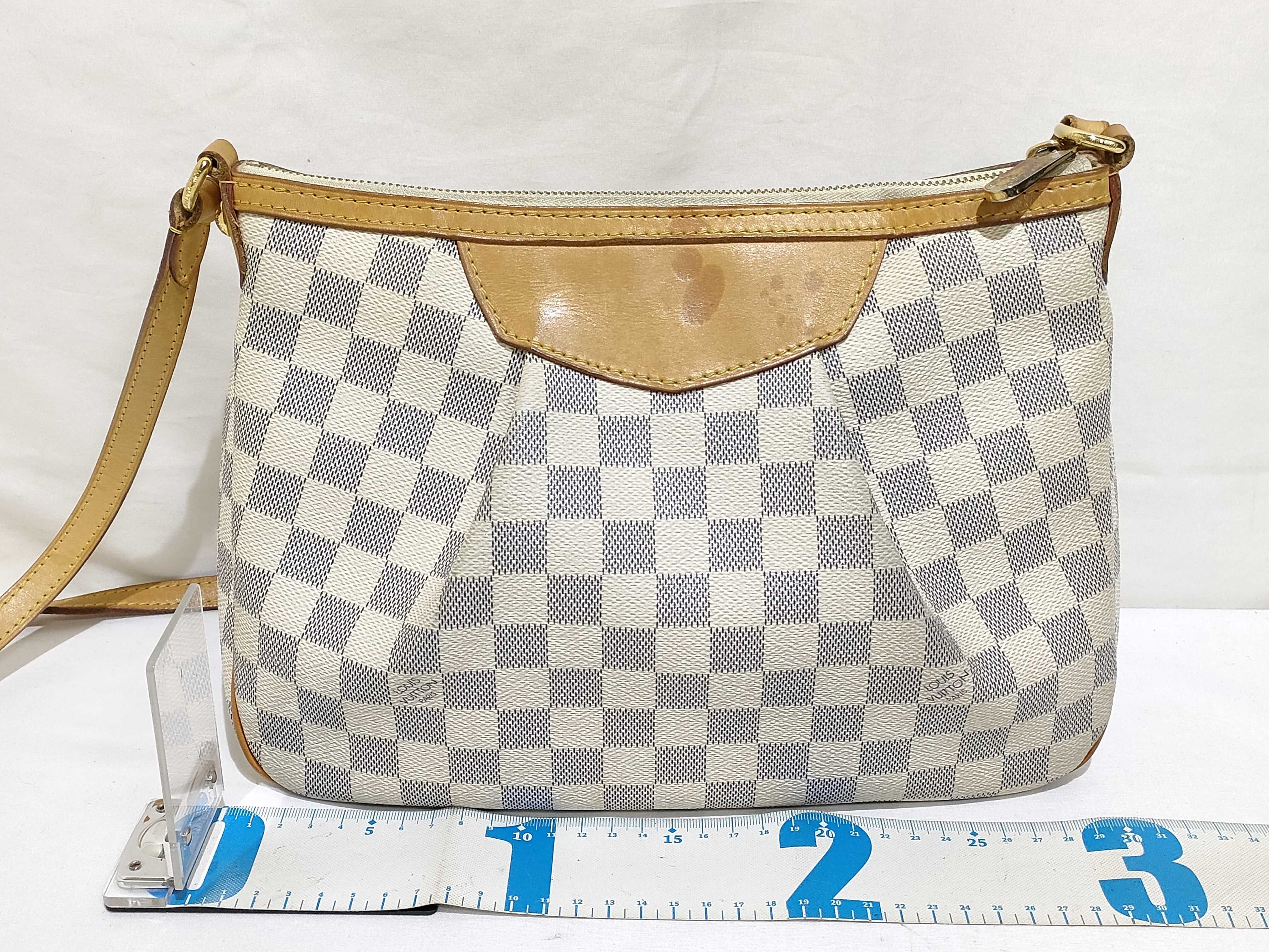 Damier Azur Siracusa PM N41113 GI2153 White Shoulder Bag — view 2