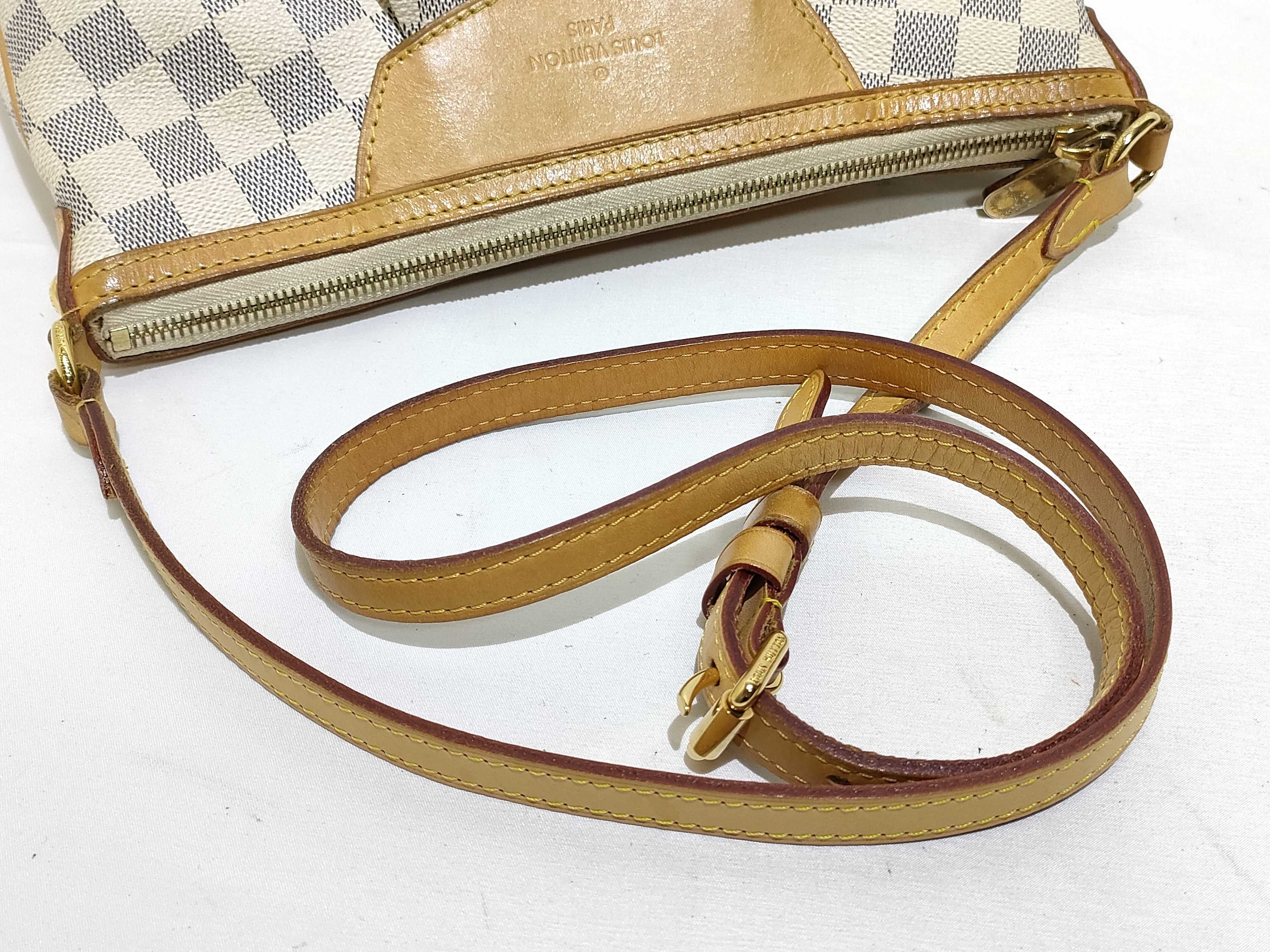 Damier Azur Siracusa PM N41113 GI2153 White Shoulder Bag — view 3