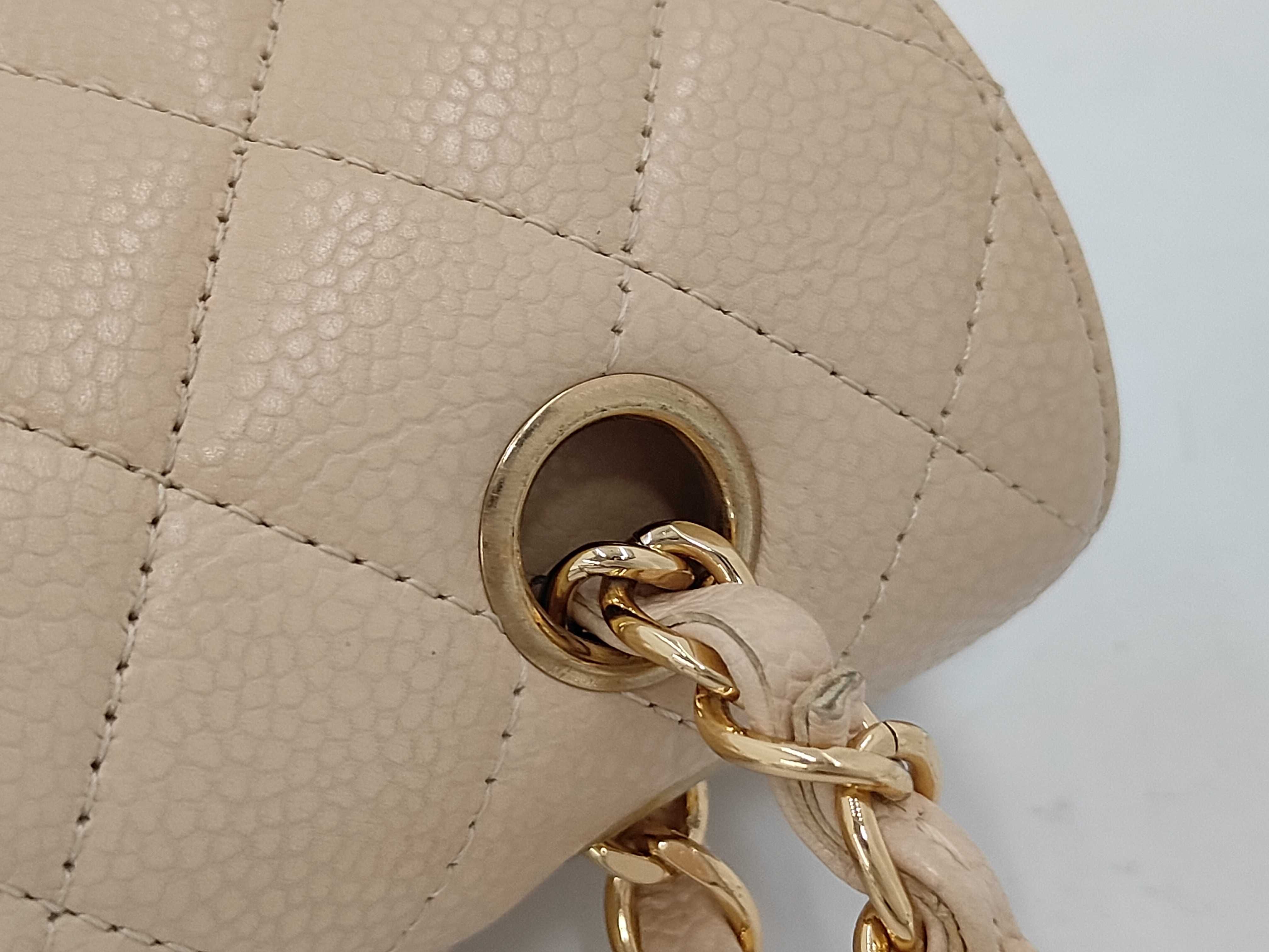 Double Flap 25 Chain Shoulder Bag, Matelassé Caviar Beige GP Shoulder Bag — view 7