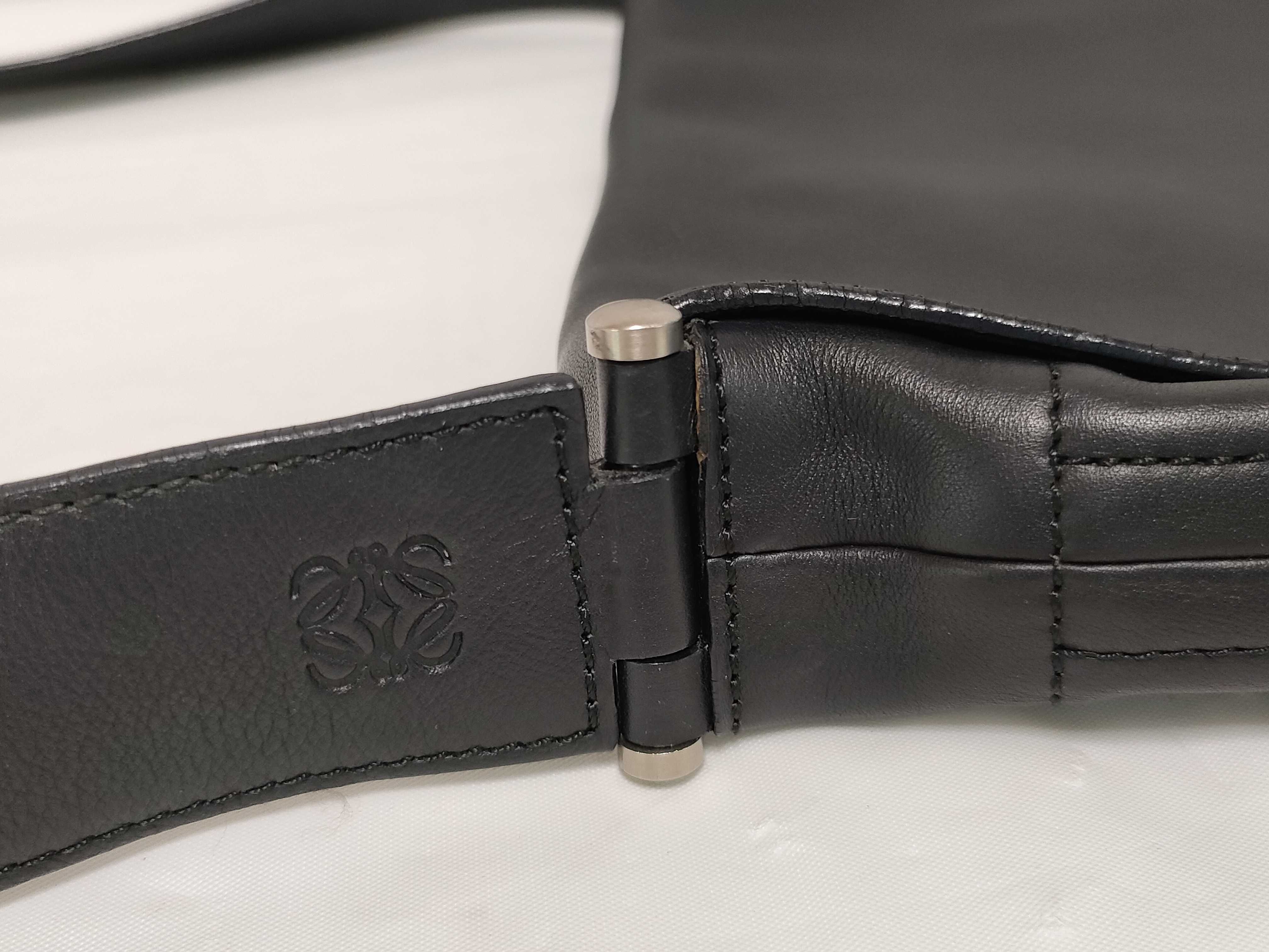 Leather Messenger Bag, Black Shoulder Bag — view 5