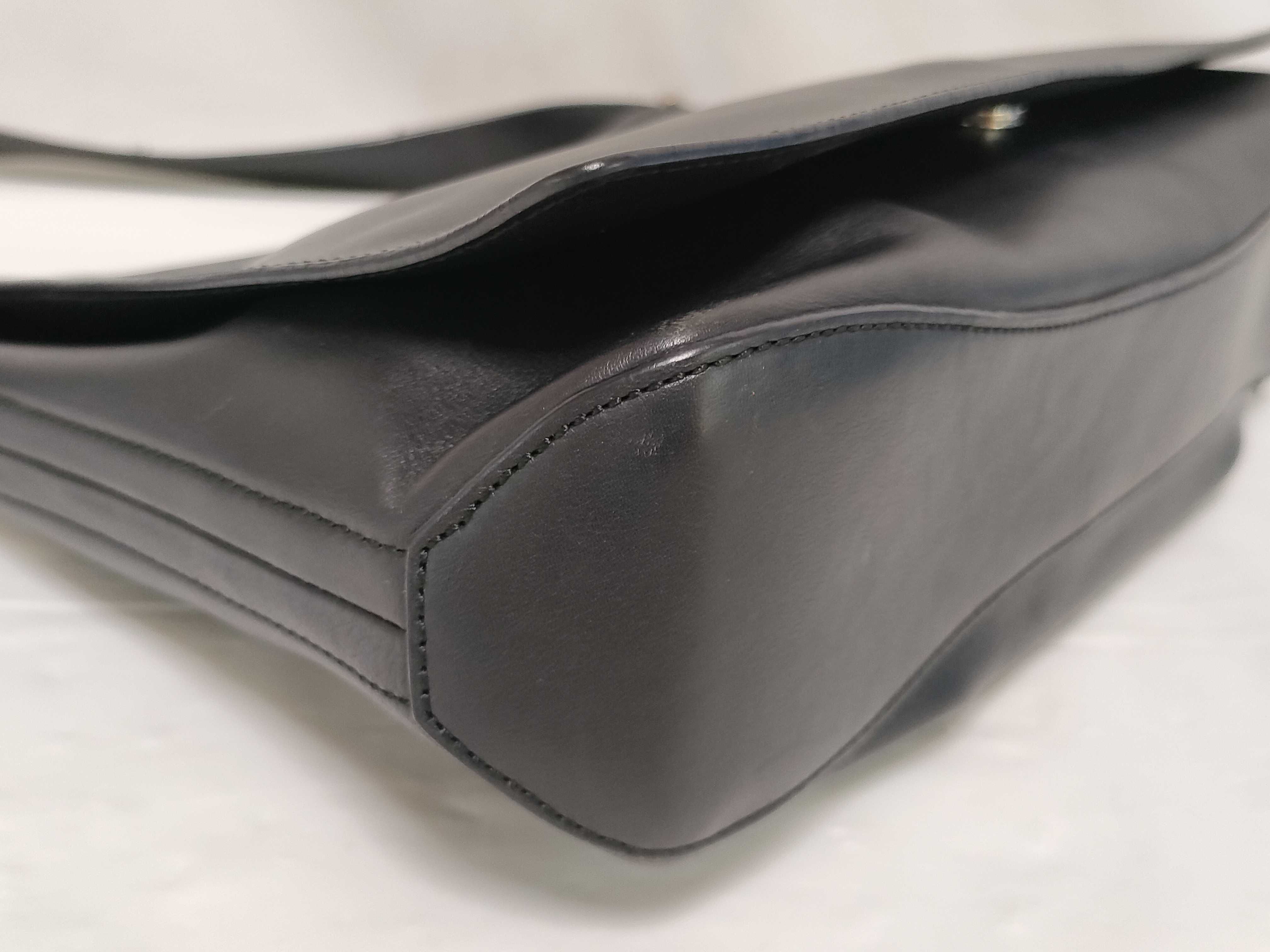 Leather Messenger Bag, Black Shoulder Bag — view 7