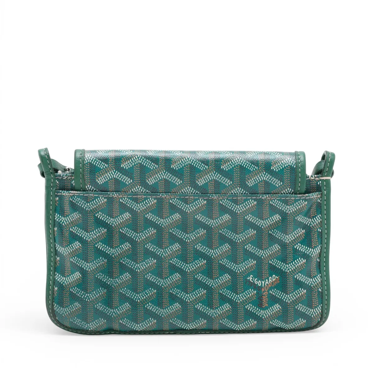 Plume Pouch Wallet PVC x Leather Shoulder Bag Green — view 2