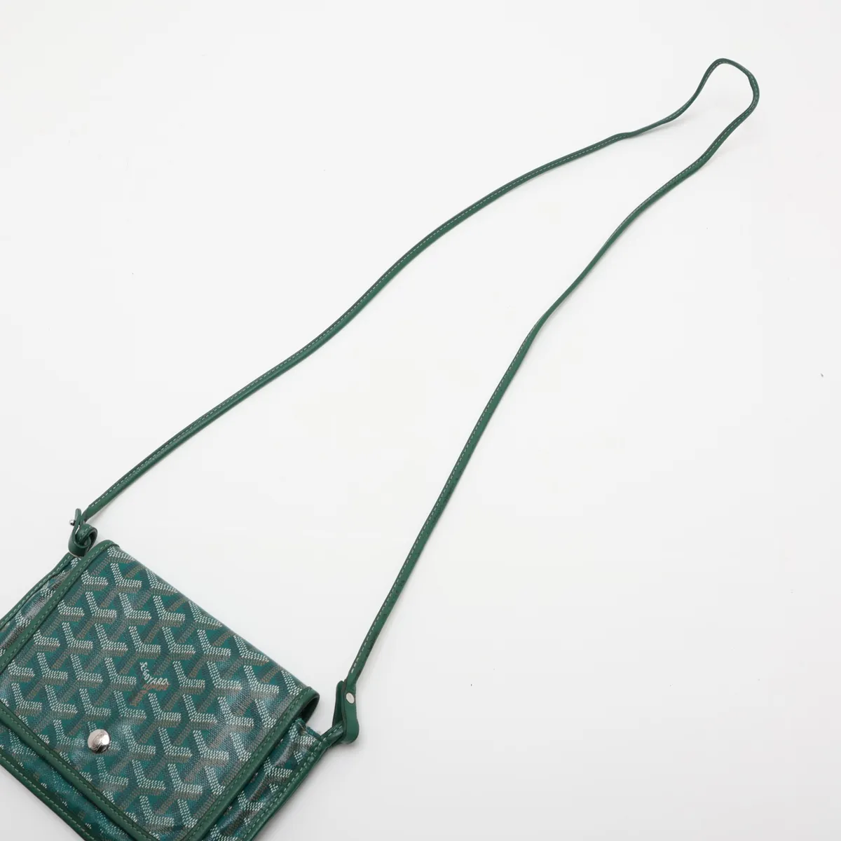 Plume Pouch Wallet PVC x Leather Shoulder Bag Green — view 5