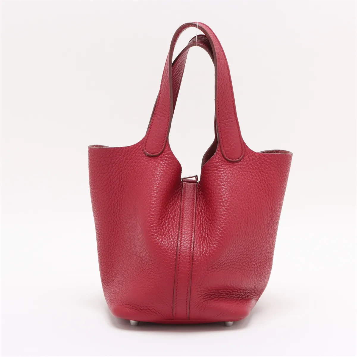 Picotin Lock 18 PM Taurillon Clemence Rouge Garance Silver hardware O:2011 — view 2