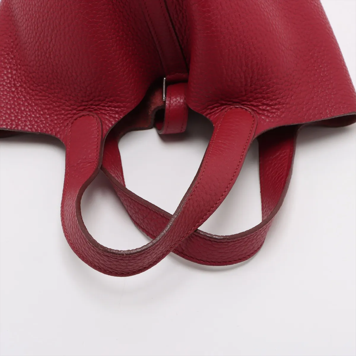 Picotin Lock 18 PM Taurillon Clemence Rouge Garance Silver hardware O:2011 — view 5