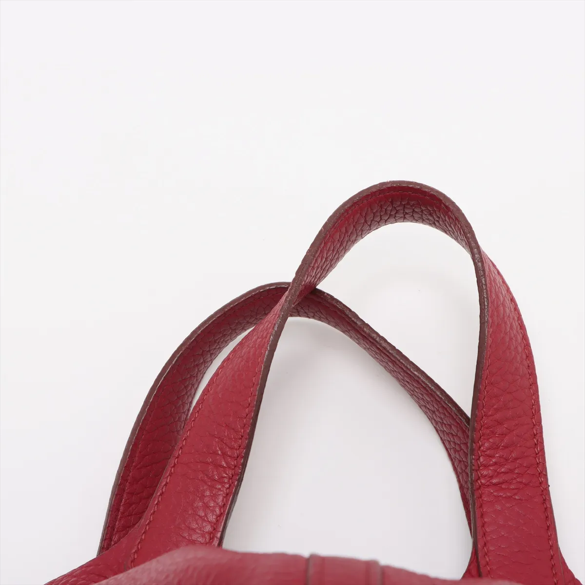 Picotin Lock 18 PM Taurillon Clemence Rouge Garance Silver hardware O:2011 — view 6