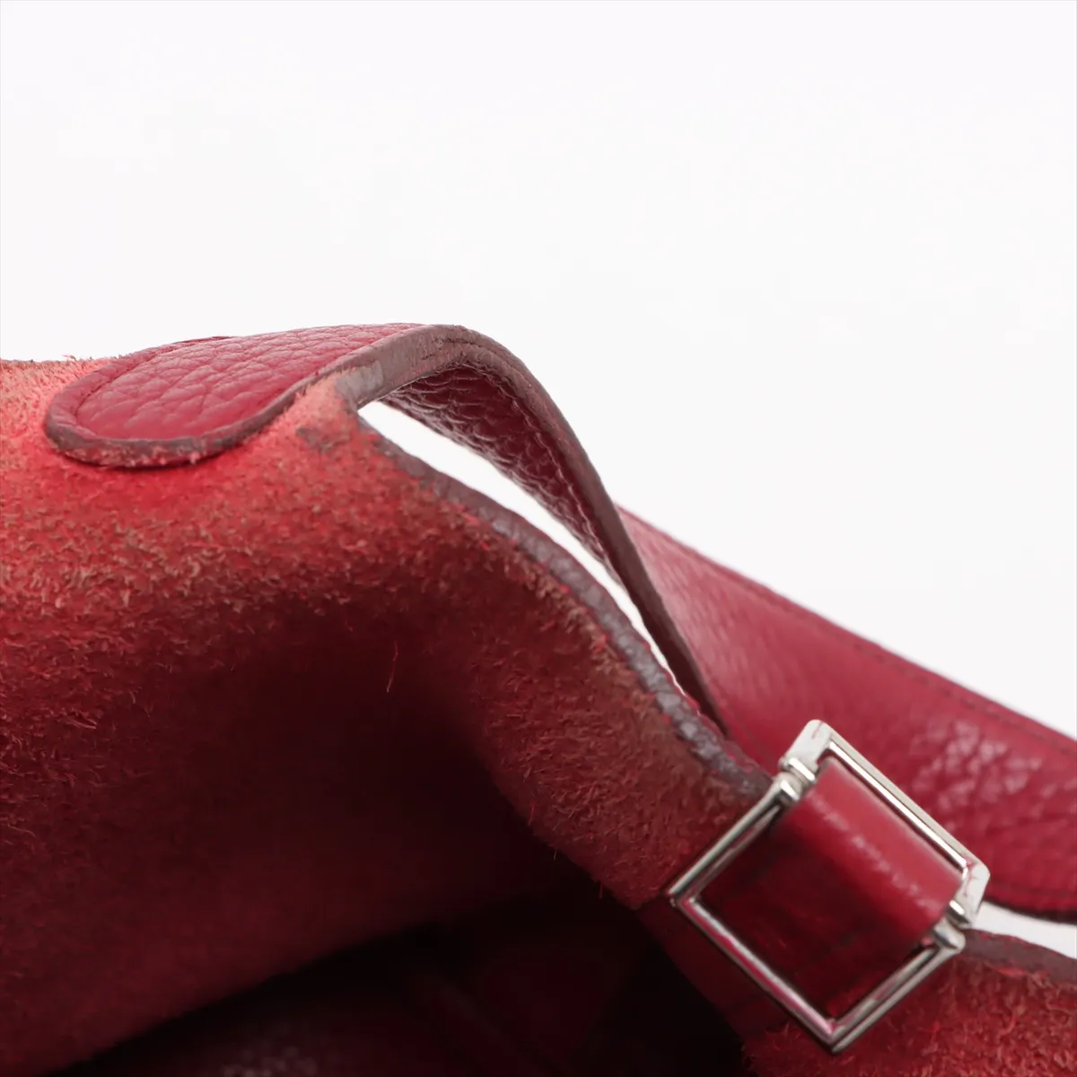 Picotin Lock 18 PM Taurillon Clemence Rouge Garance Silver hardware O:2011 — view 10