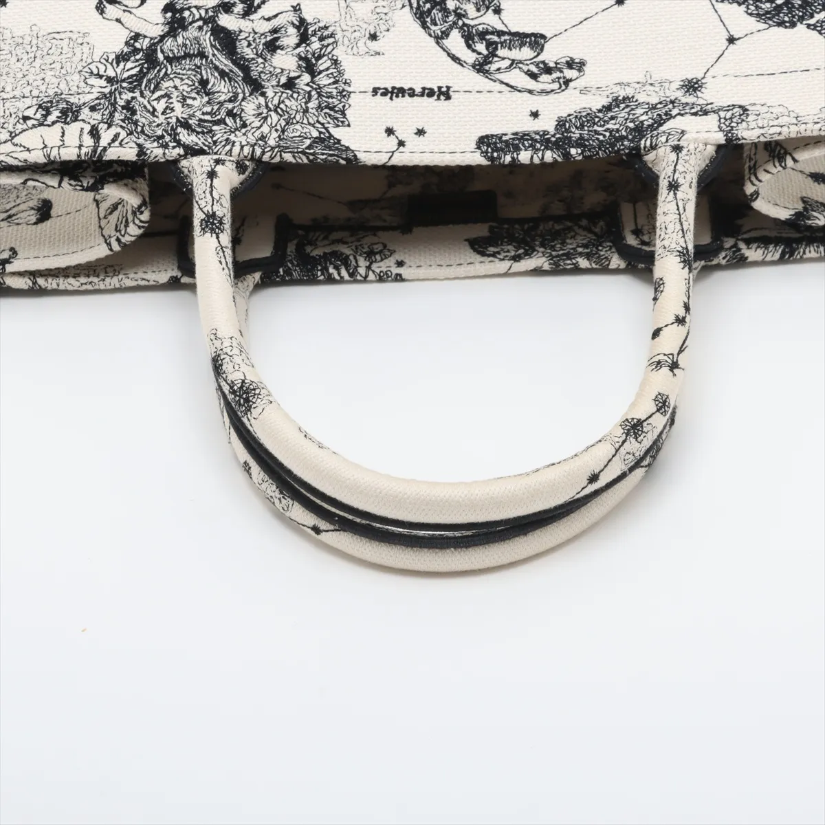 Book Tote Medium Canvas Tote Bag White x Black — view 5