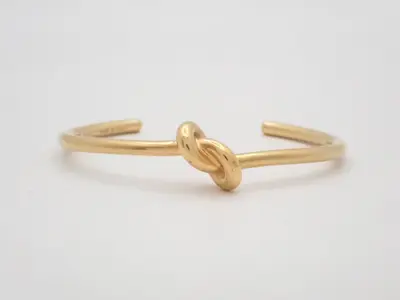 Knot Bracelet Bangle, Wrist circumference approximately 15.5 cm
