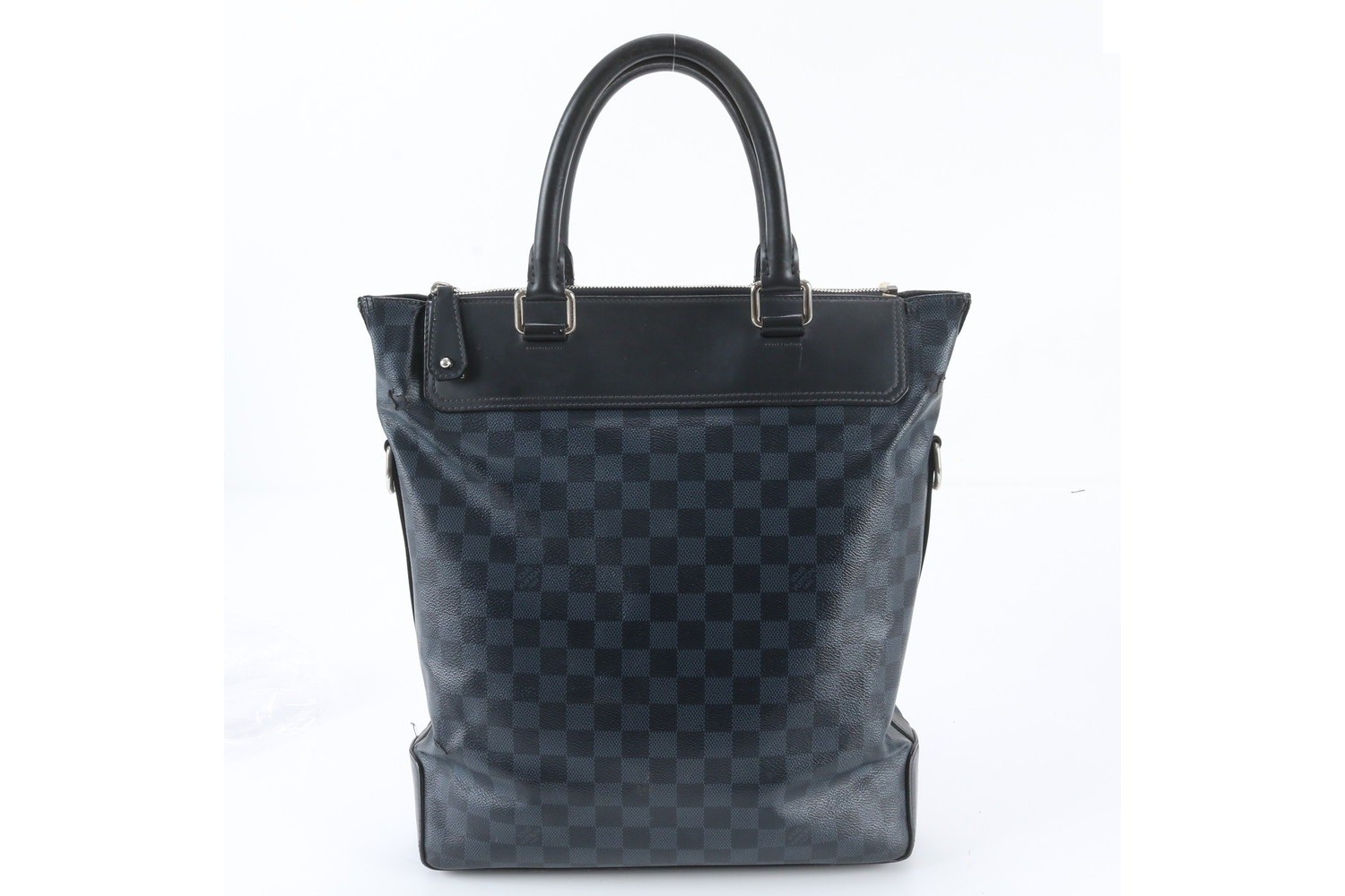 Damier Cobalt Greenwich N41351 Leather Tote Bag