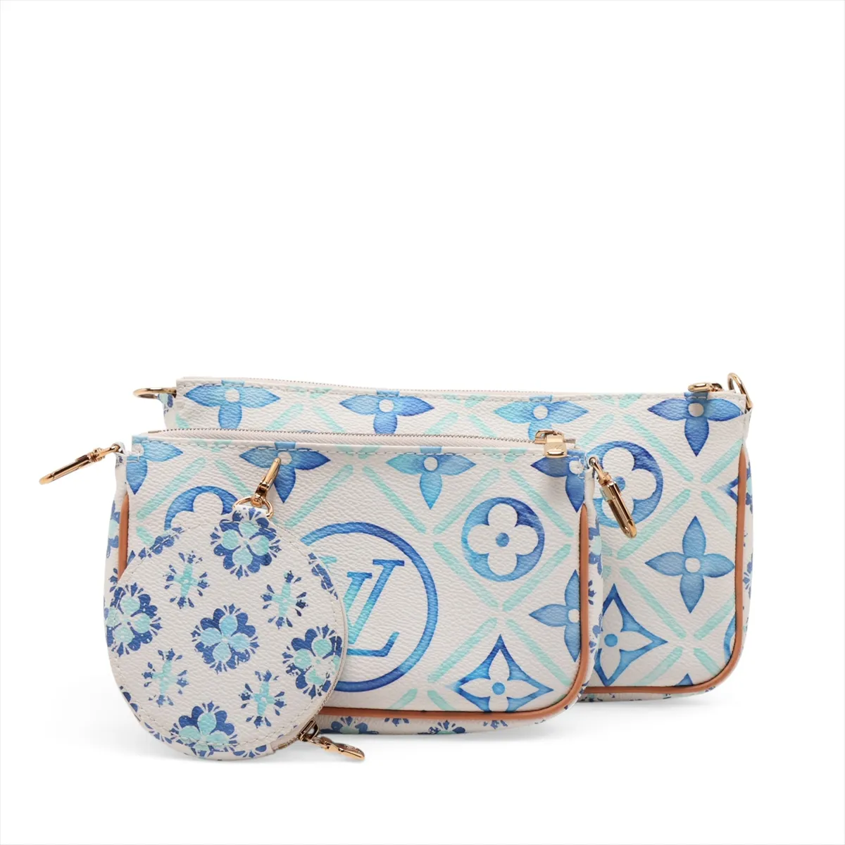 Monogram Tile Maxi Multi Pochette Accessoires M25374 White x Blue — view 2
