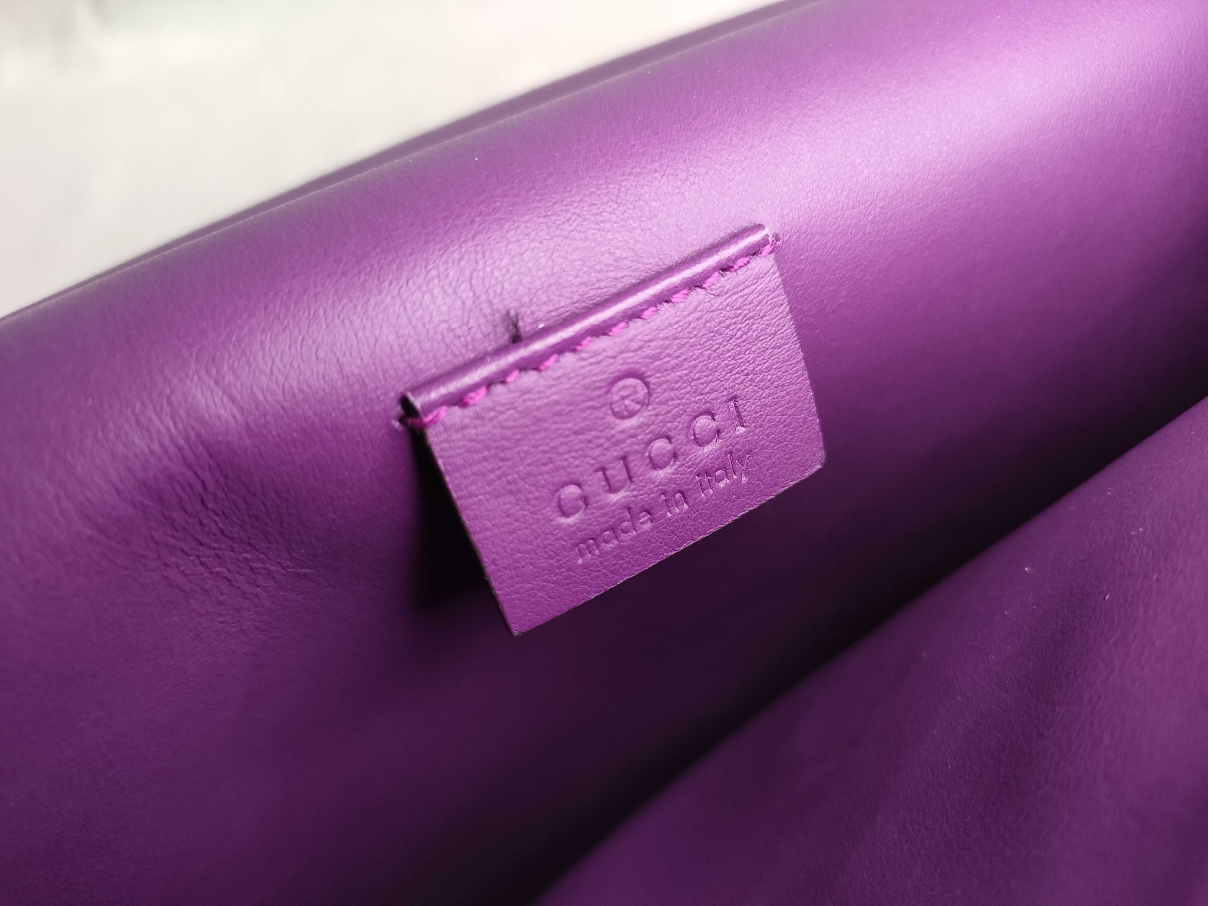 ID- Cowskin Suede Dionysus Purple 30cm Shoulder Bag SHW — view 12